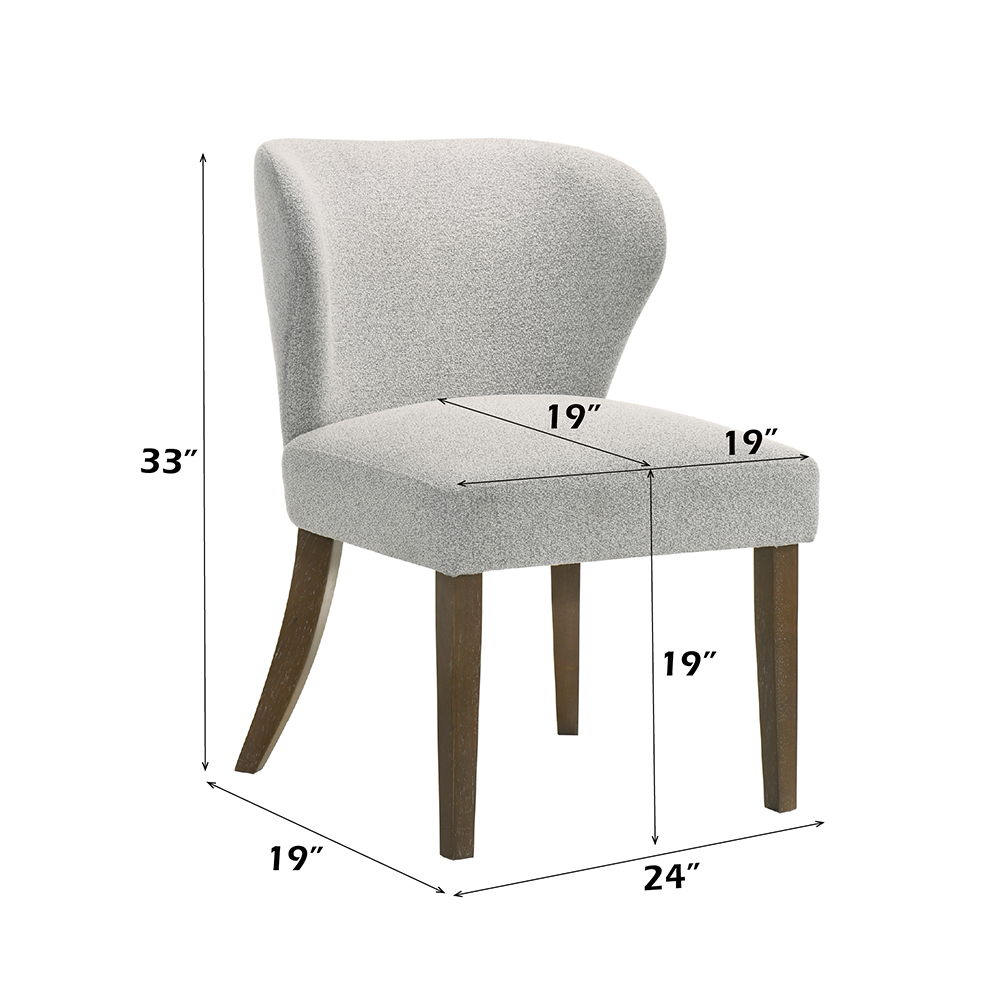 Dillon - Side Chair (Set of 2) - Gray / Walnut, gray, view 5