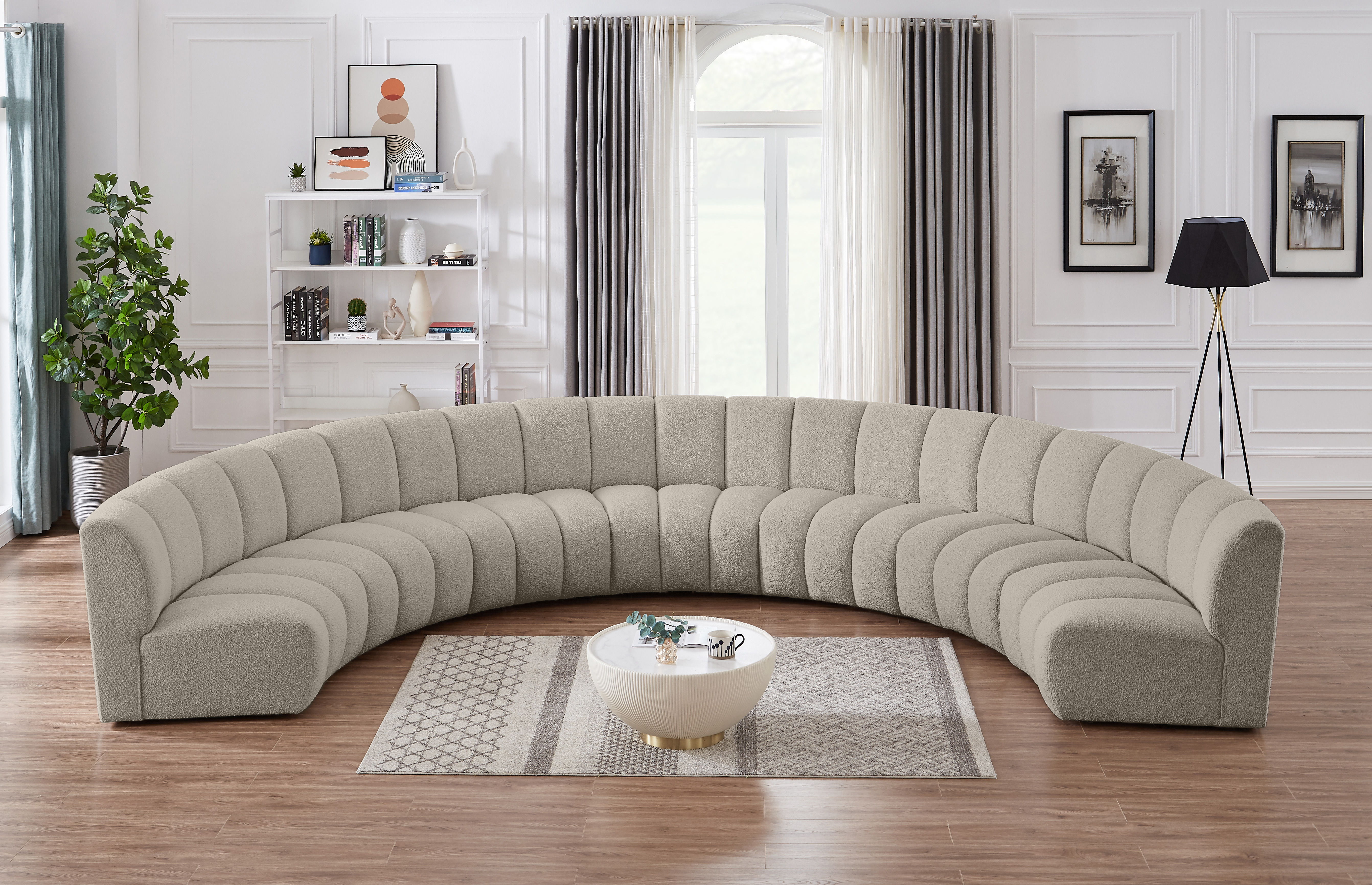 Infinity - 7 Piece Modular Sectional - Light Brown