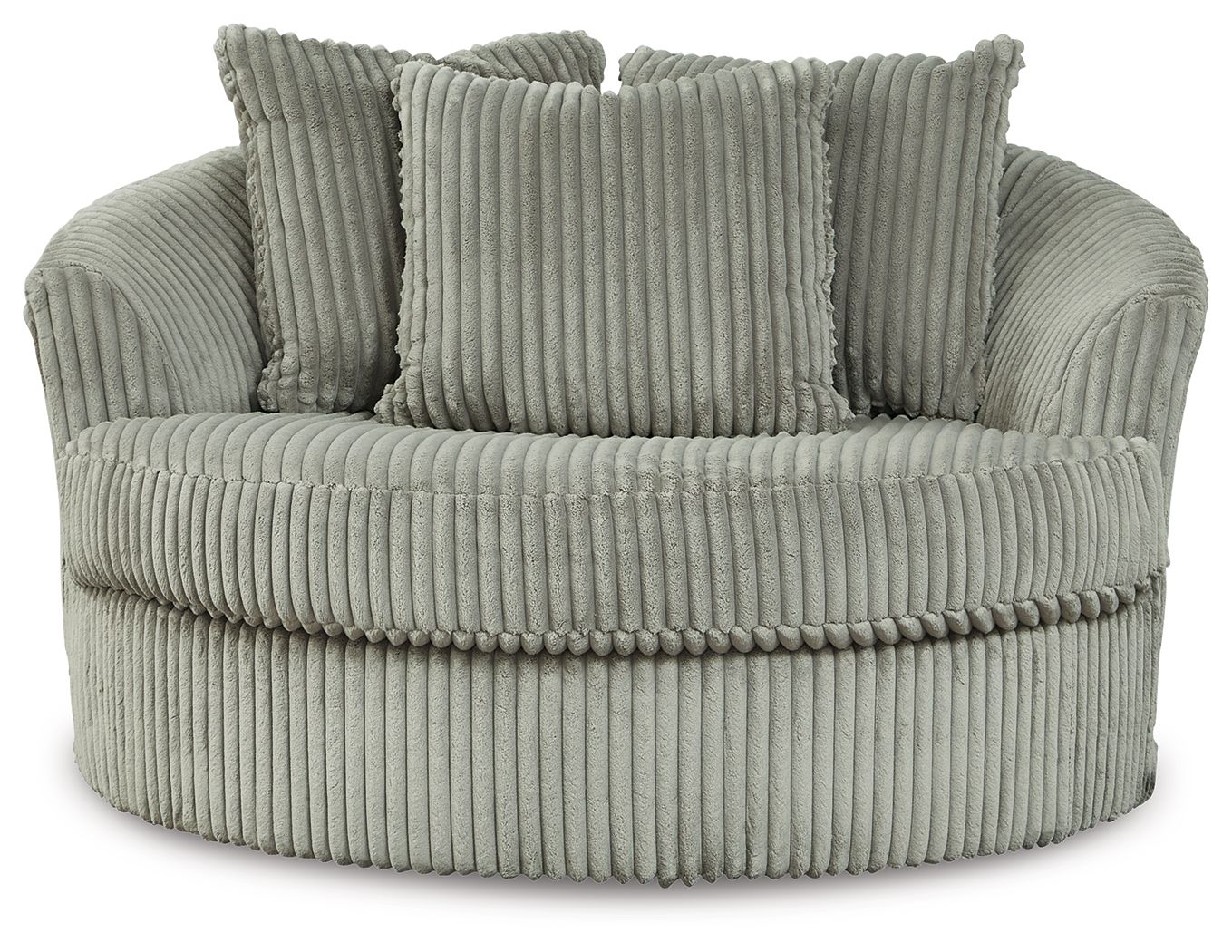 Lindyn - Oversized Swivel Accent Chair - Fog