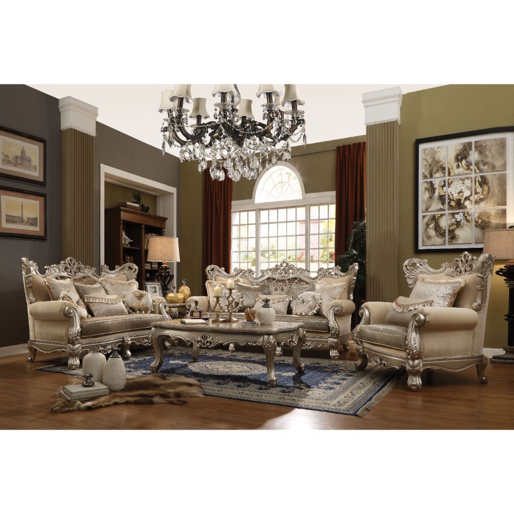 Ranita - Sofa With 7 Pillows - Fabric & Champagne, beige, view 4