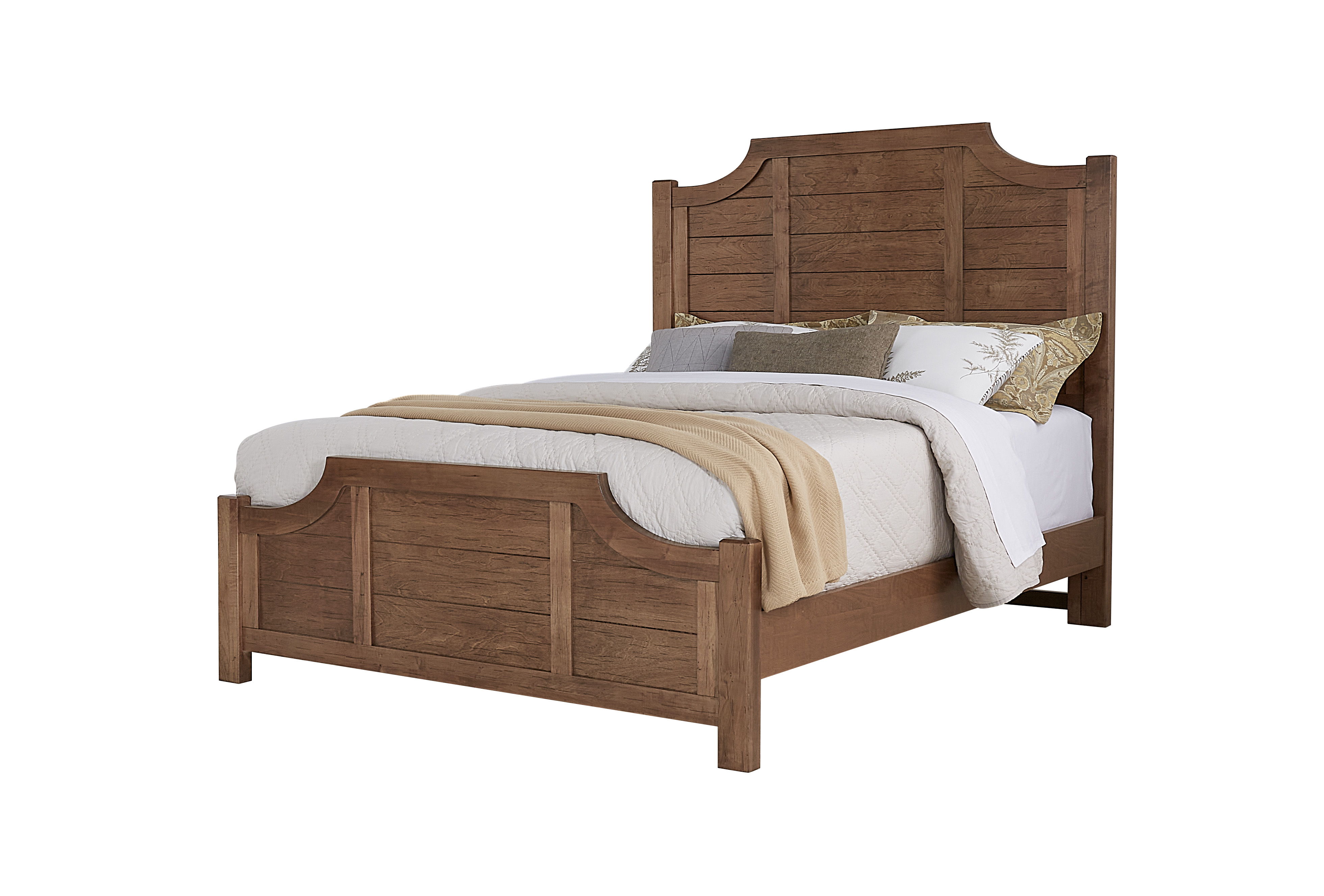 Vaughan-Bassett Maple Road - California King Scalloped Bed - Antique Amish