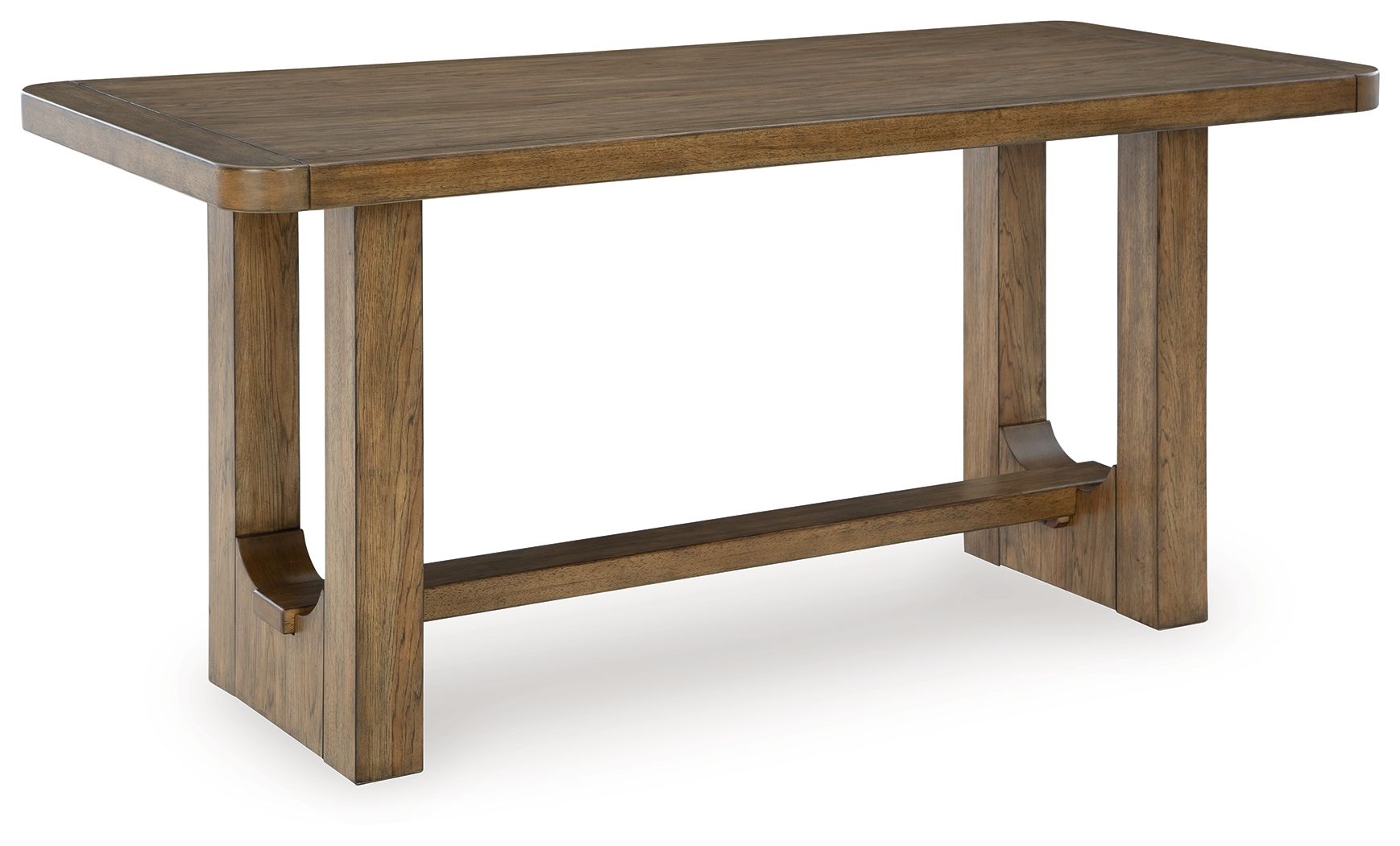 Ashley Furniture Cabalynn - 7 Pc. - Rectangular Dining Room Counter Table, 6 Upholstered Barstools - Light Brown - Image 2