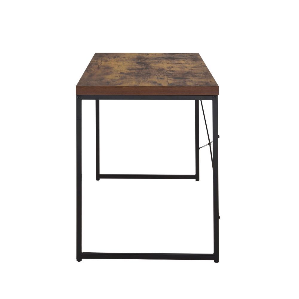 Bob - Writing Desk (Same Ac00906) - Weathered Oak & Black, light brown, view 6