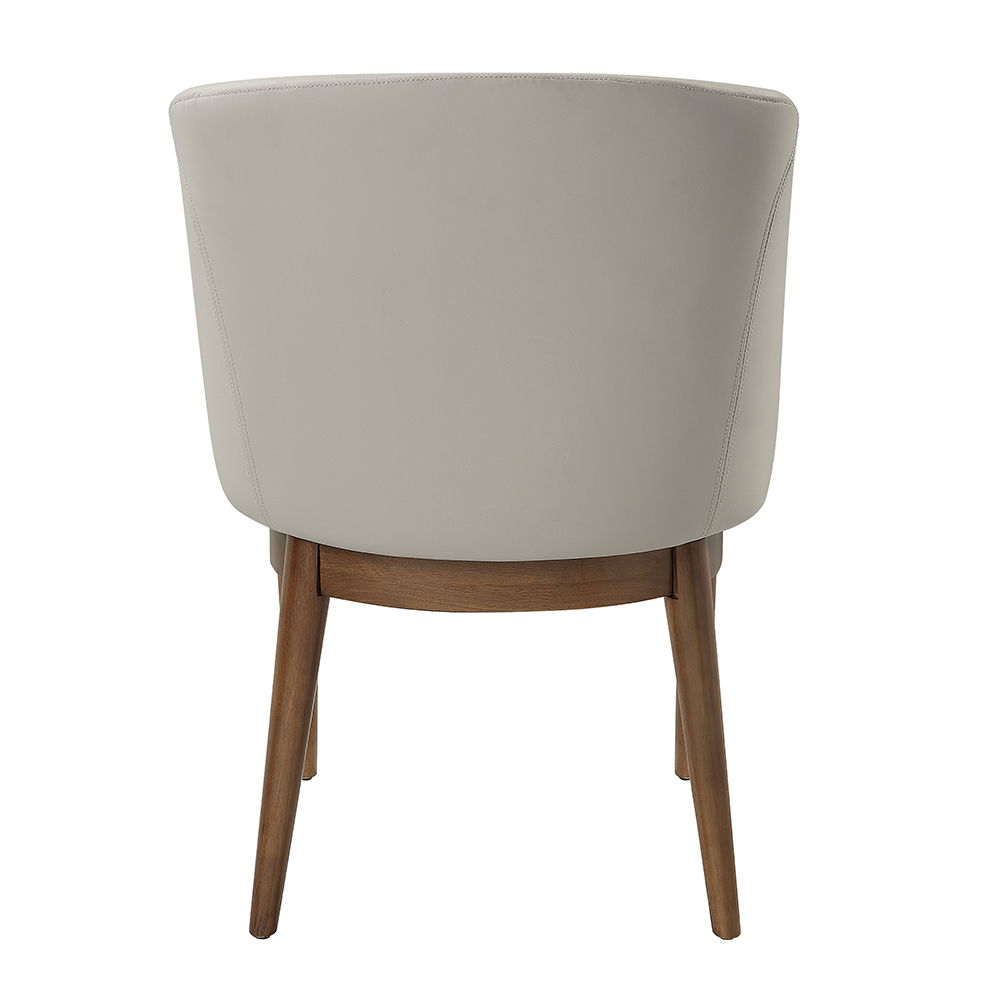 Harvey - Side Chair (Set of 2) - Synthetic Leather & Walnut, gray, view 5