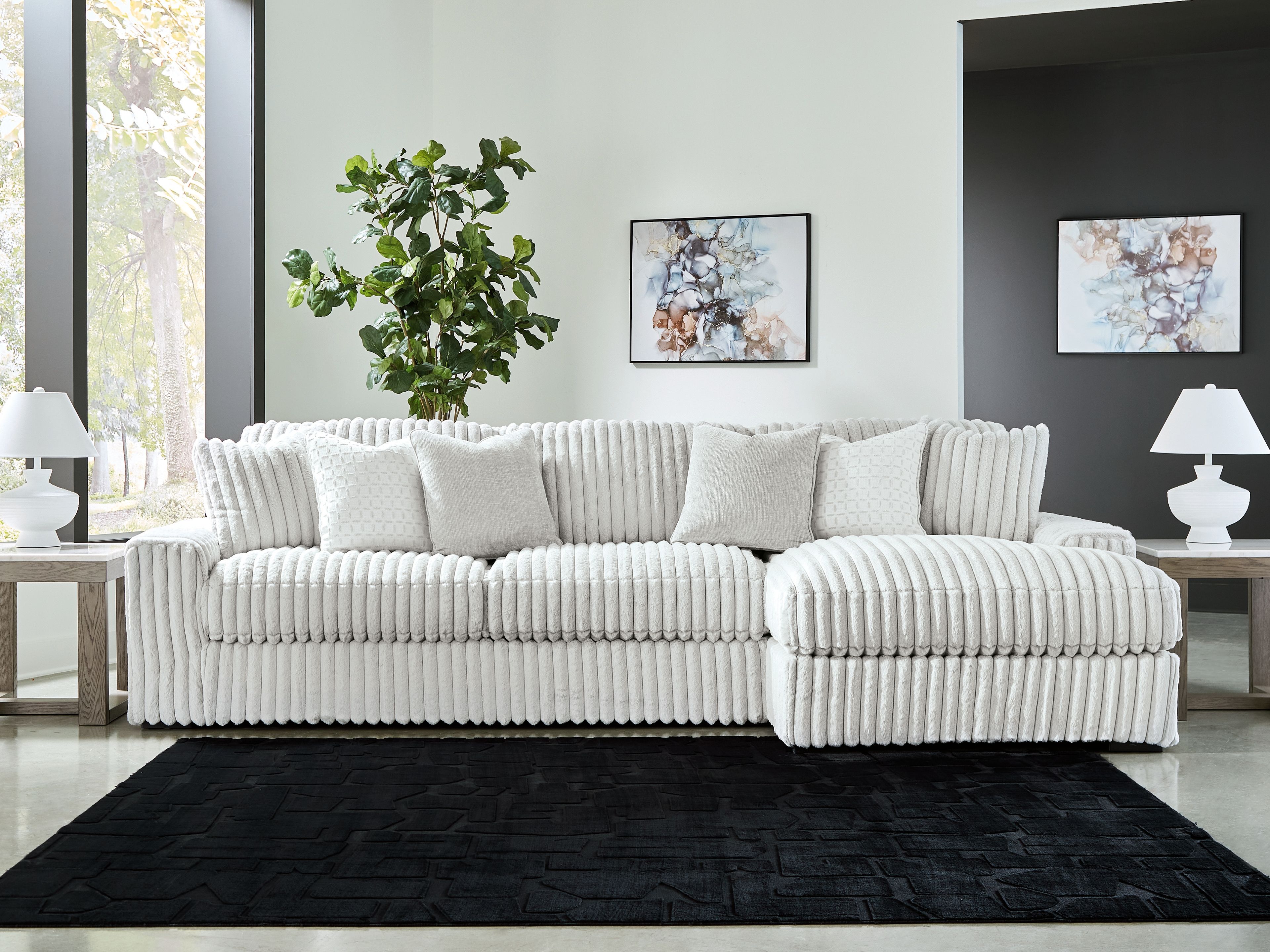 Ashley Furniture Stupendous - 2-Piece Sectional With RAF Corner Chaise - Alloy - Image 3