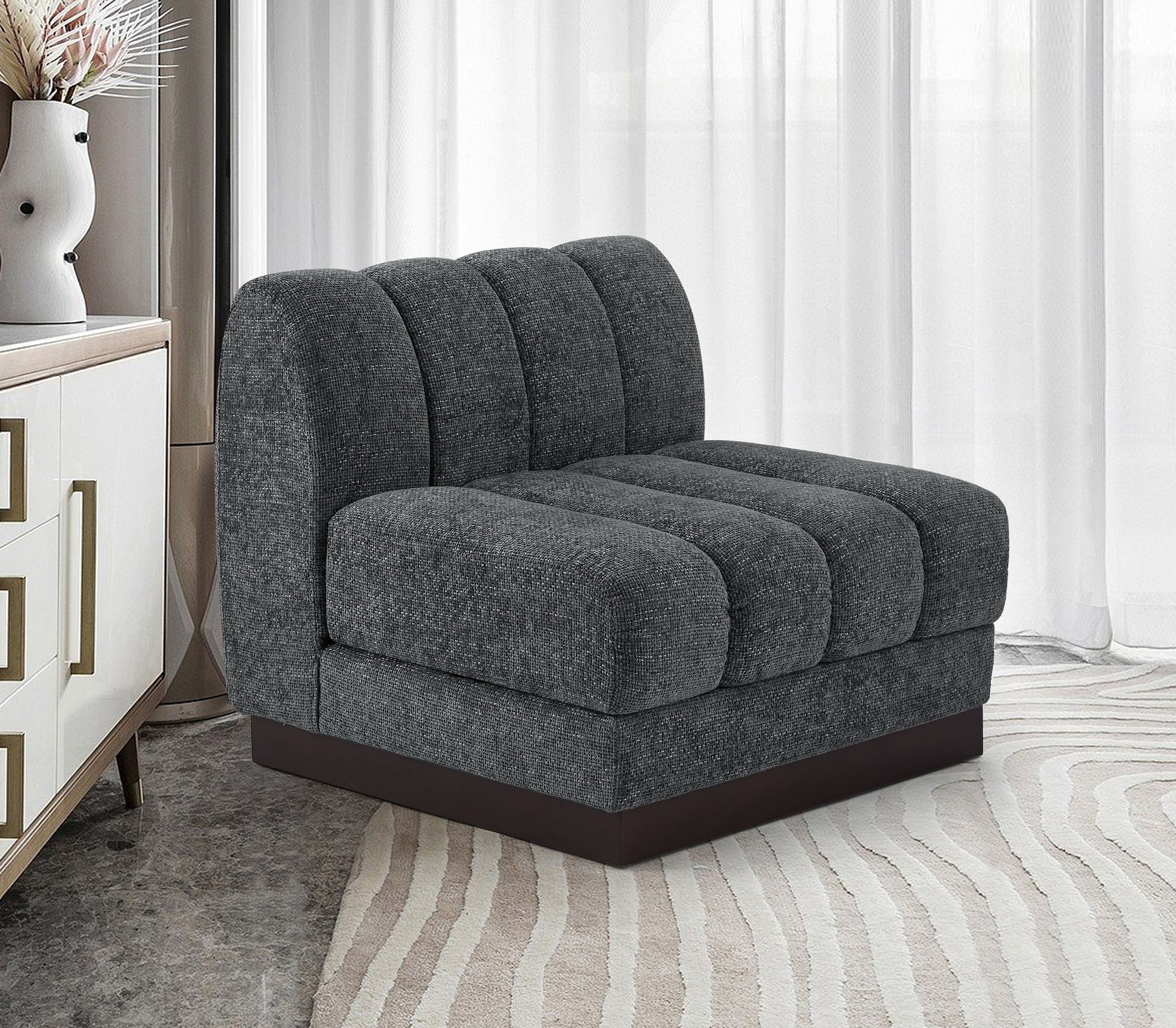 Quinn - Armless Chair - Gray