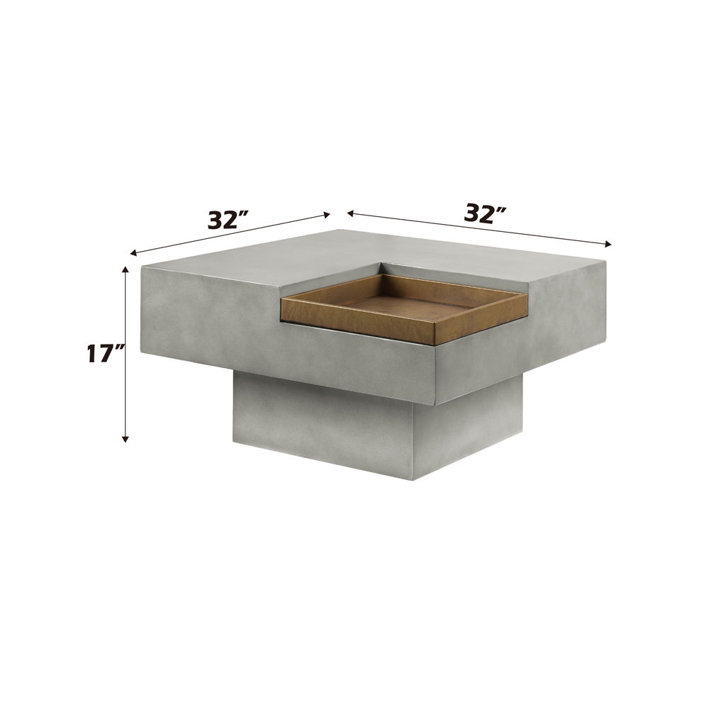 Kailano - Coffee Table - Weathered Gray, gray, view 4