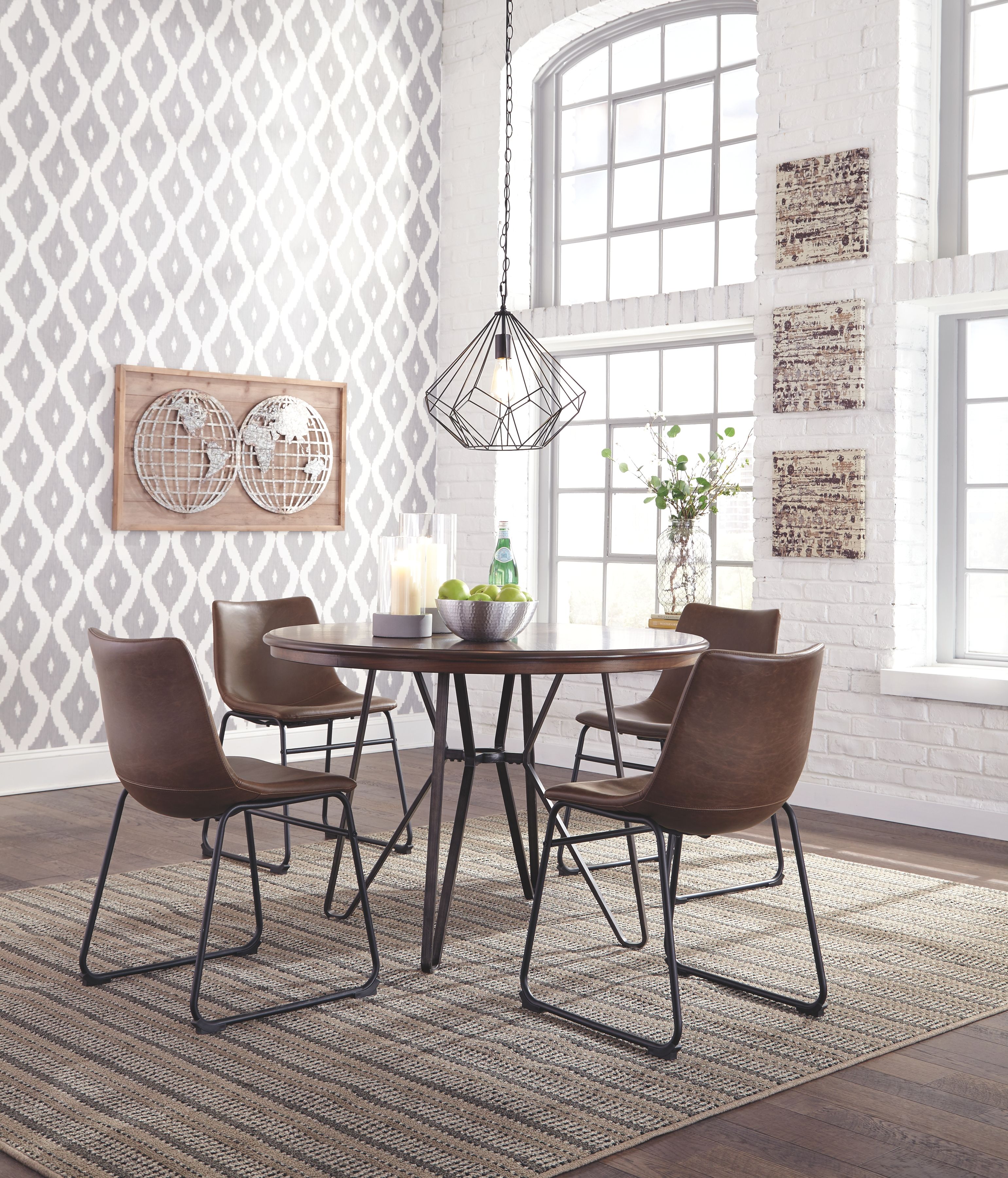 Centiar - Dining UPH Side Chair (Set of 2) - Brown / Black