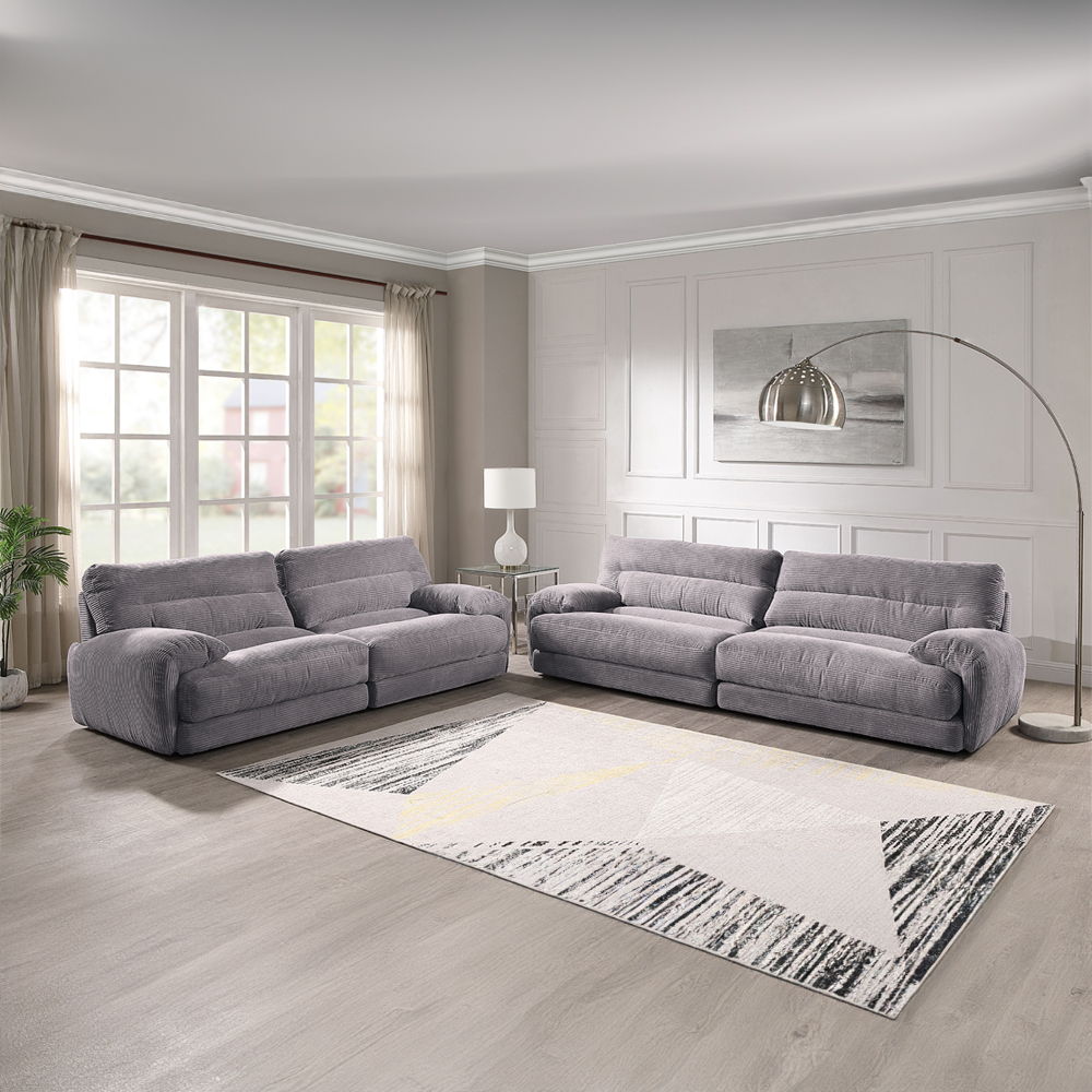 Cadenza - Loveseat - Gray Corduroy, gray, view 8