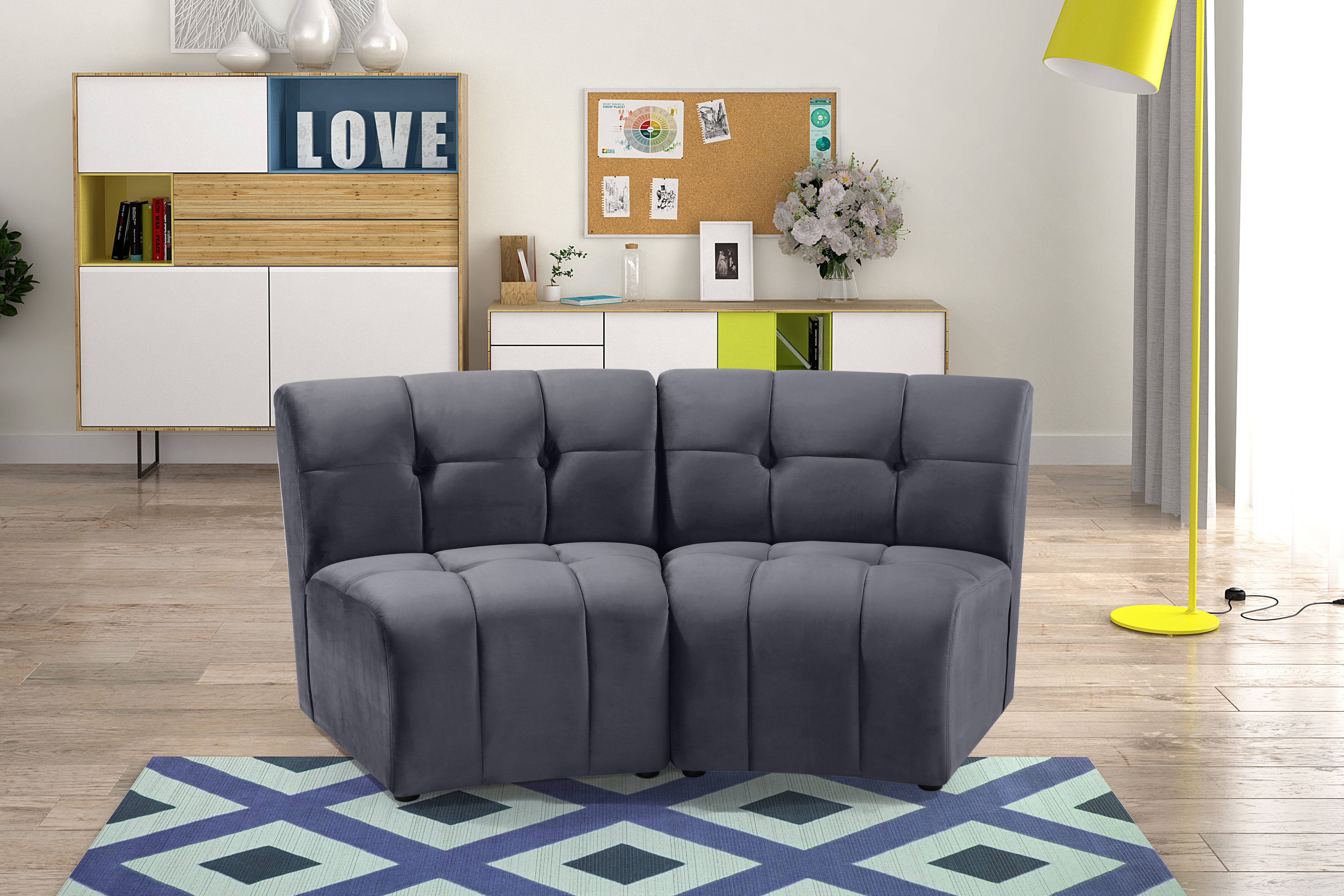 Limitless - 2 Piece Modular Sectional - Gray
