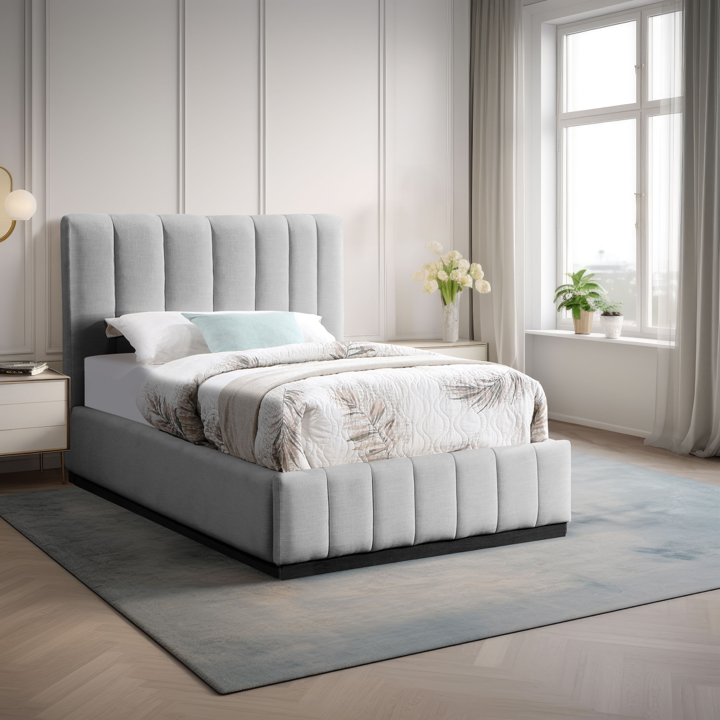 Lucia - Twin Bed - Gray