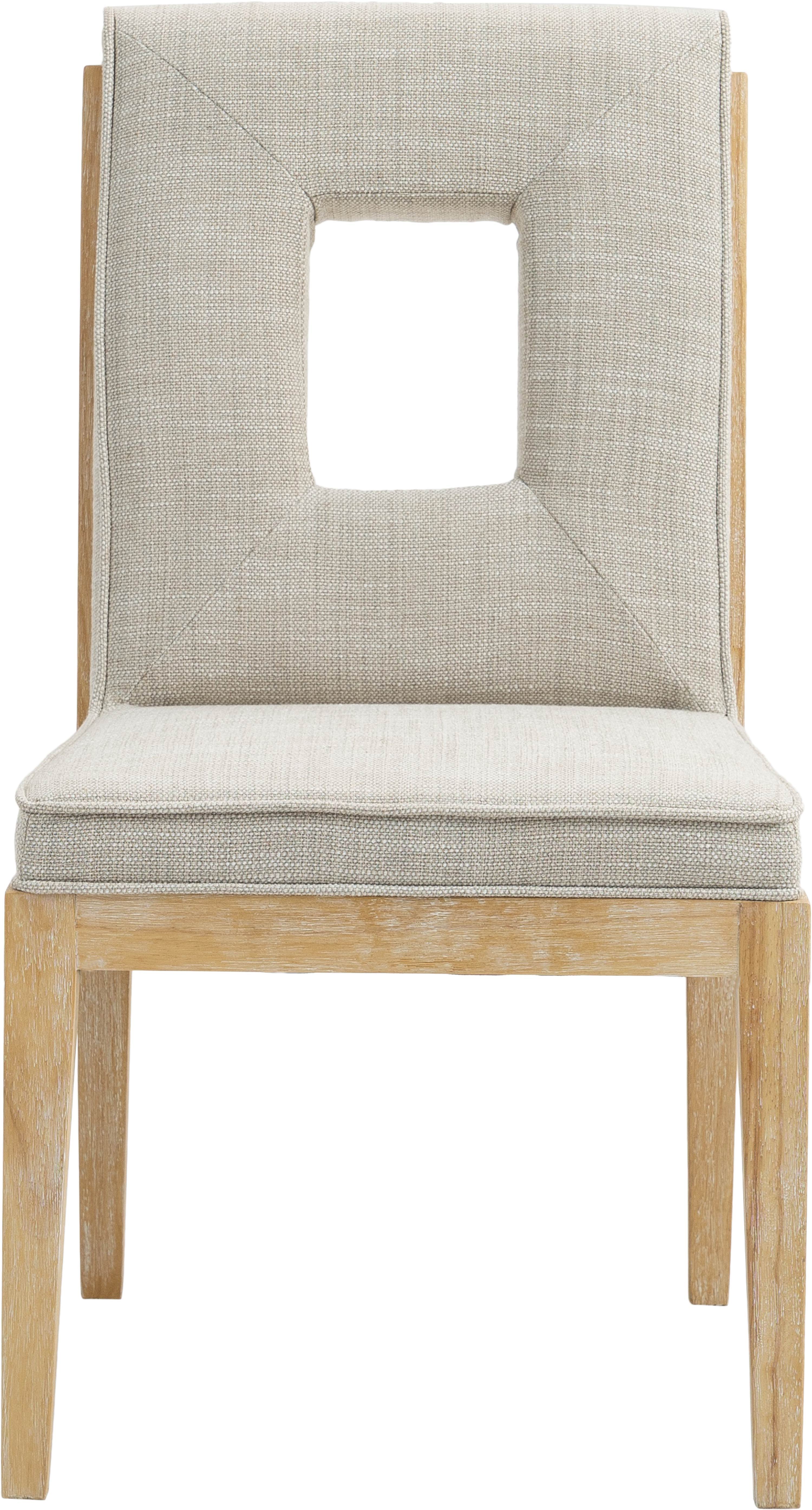Gwendolyn - Dining Side Chair With Natural Frame (Set of 2) - Cream