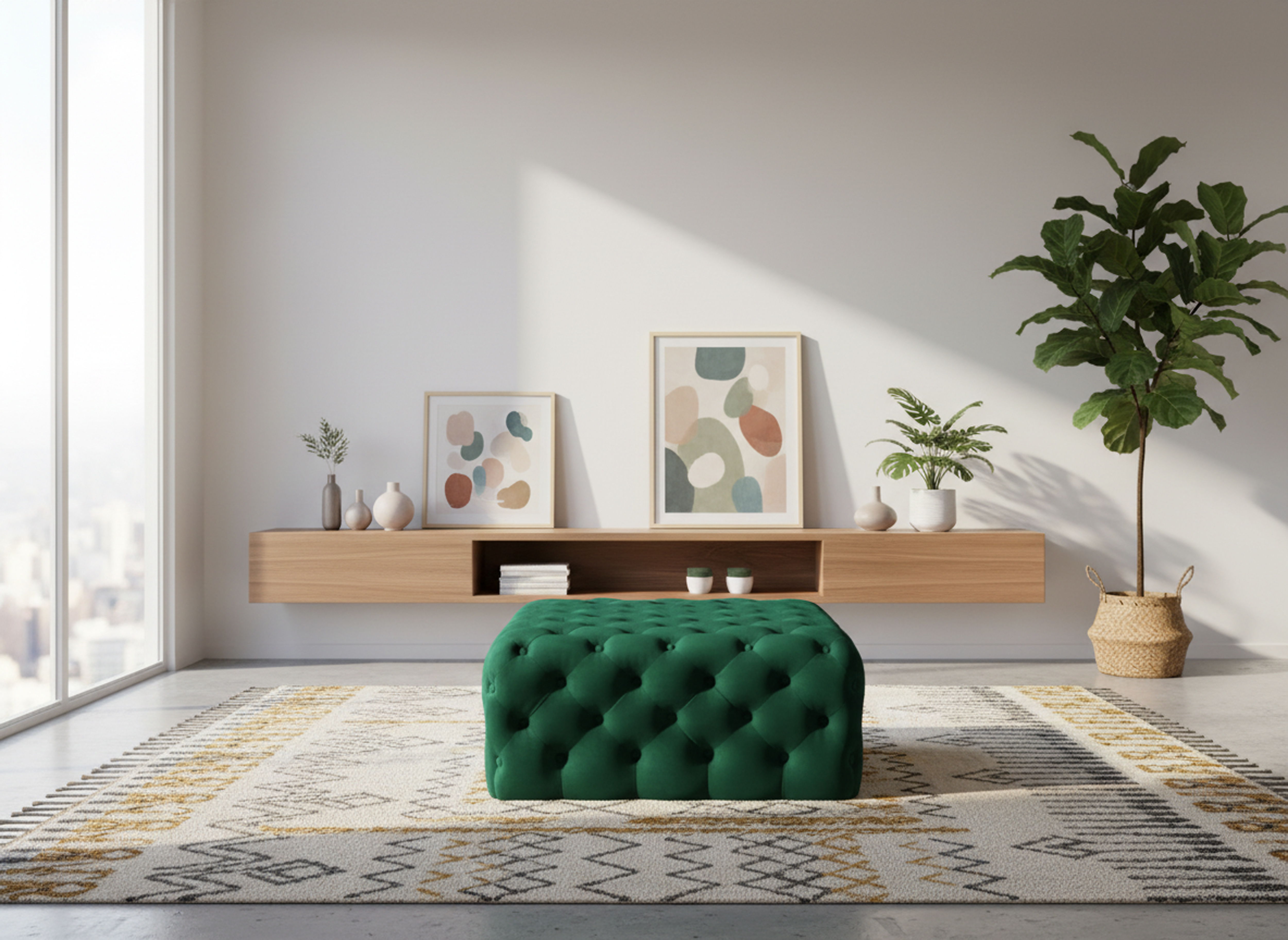 Ariel - Ottoman / Bench - Green