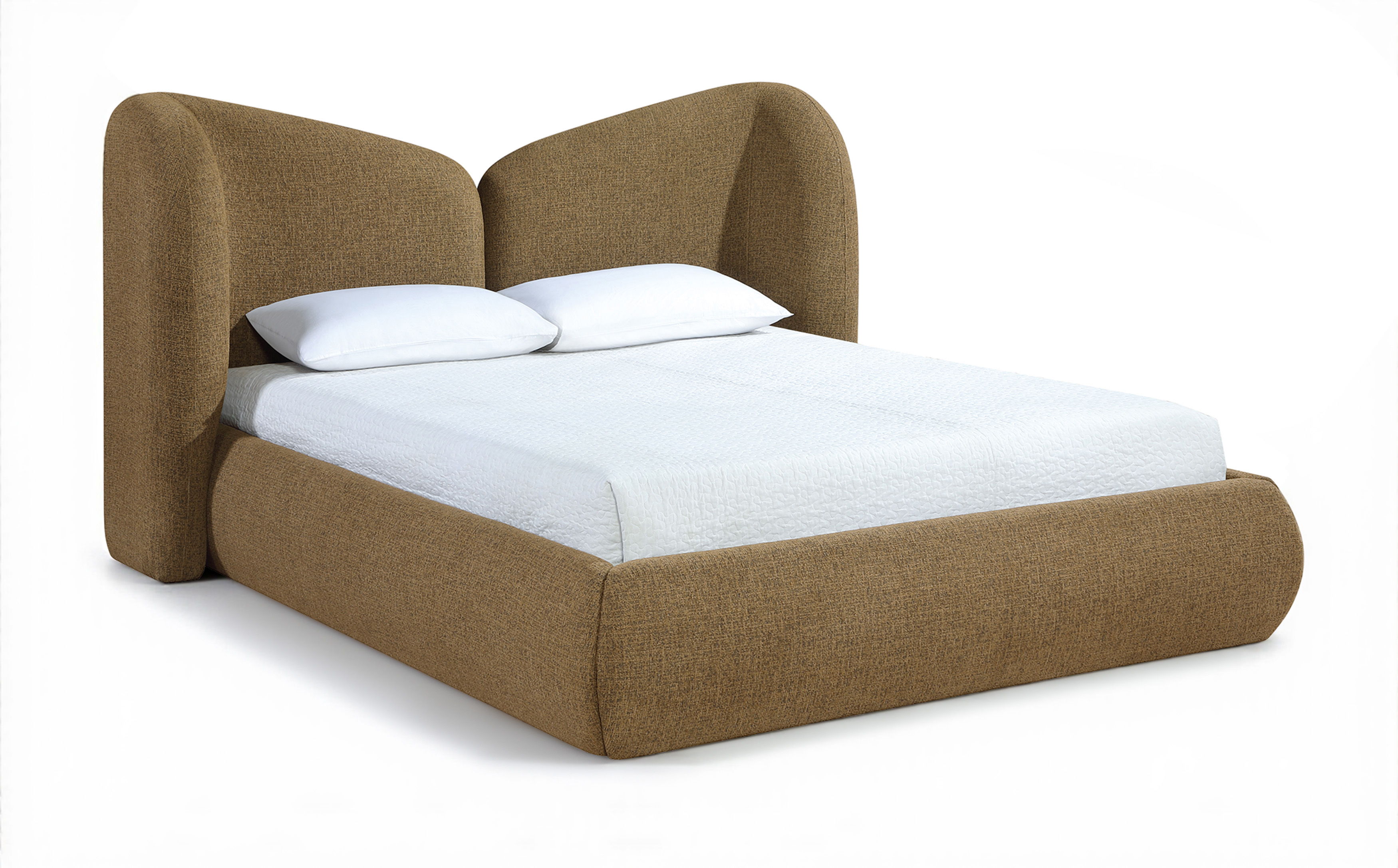 Elowen - Chenille Fabric Upholstered Full Bed - Brown