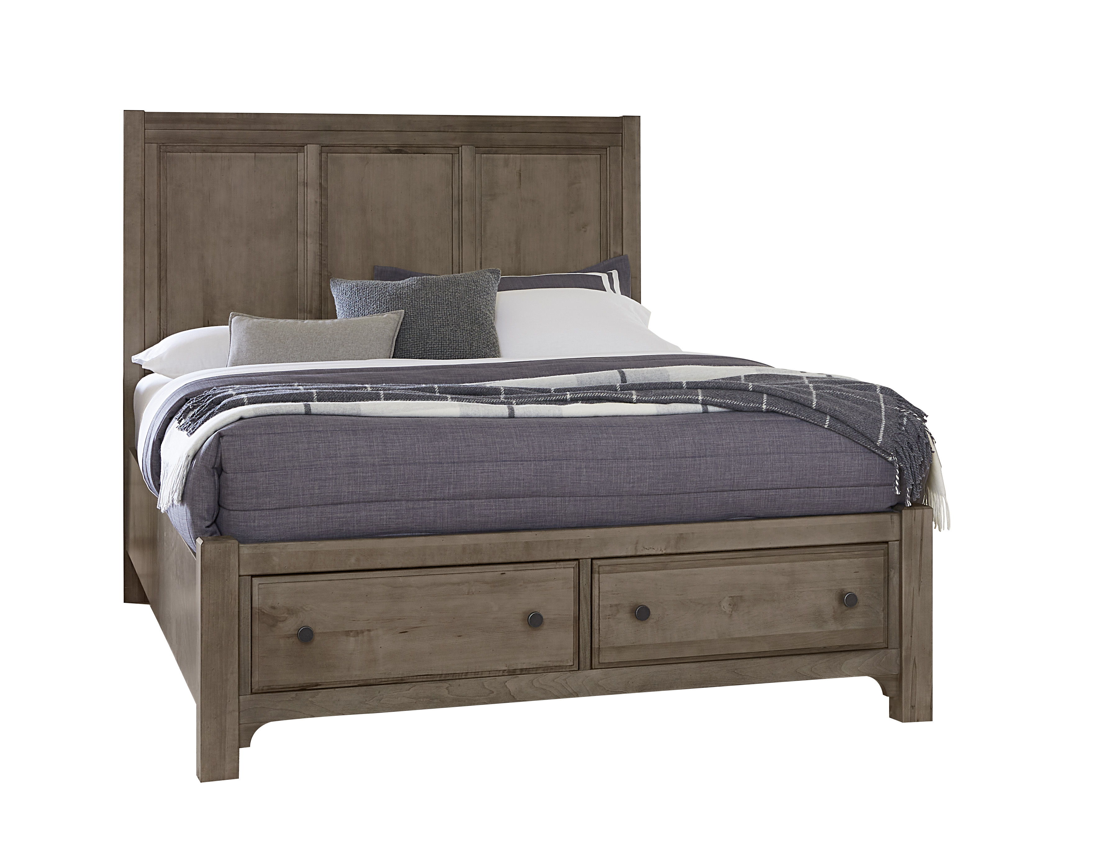 Cool Farmhouse - King Panel Footboard Storage Bed - Grey