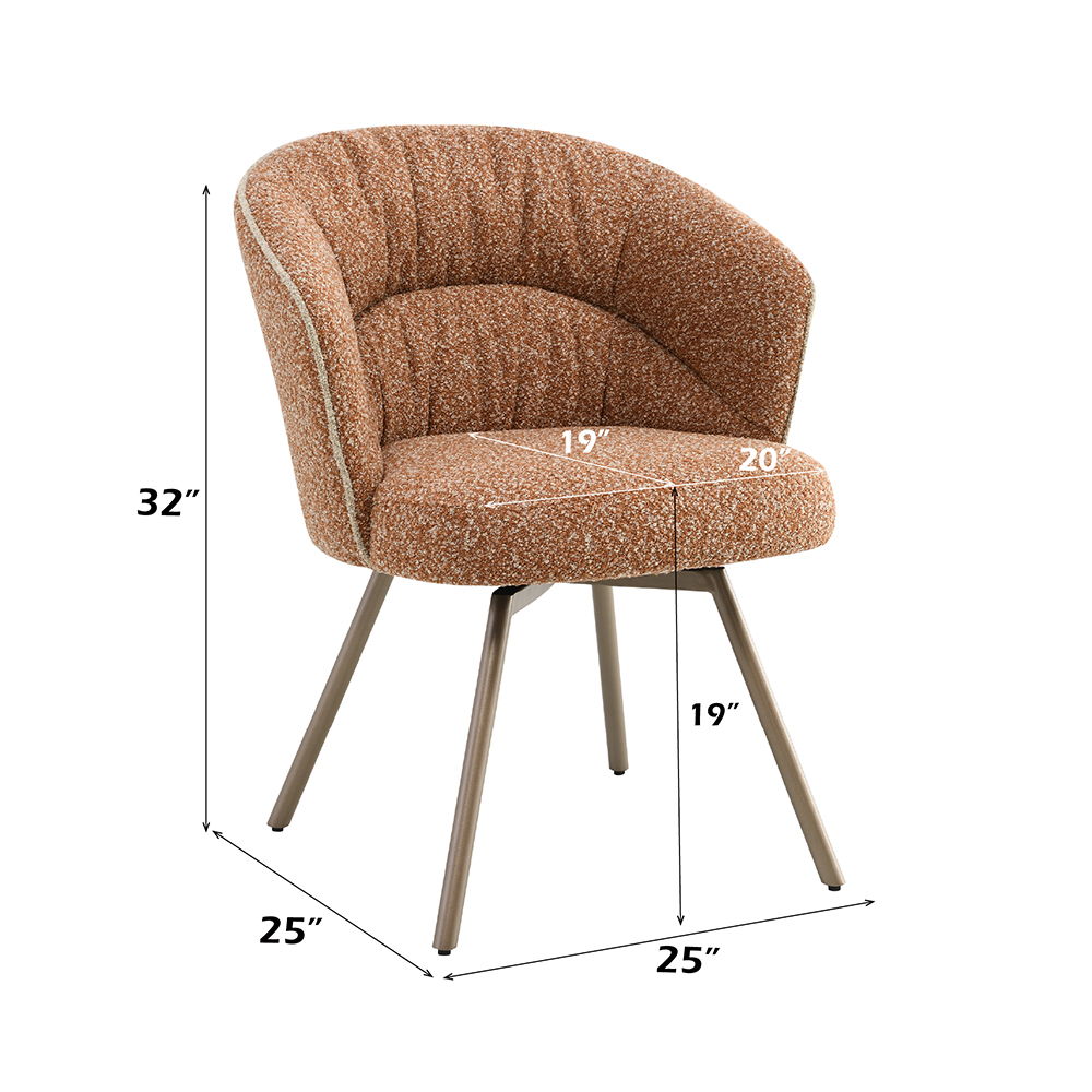 Lidi - Side Chair (Set of 2) - Rust Orange, orange, view 7