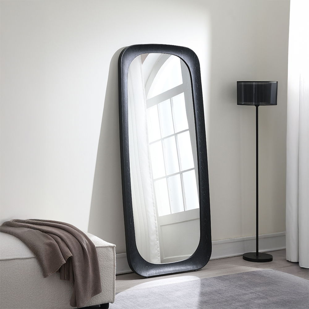 Izusa - Floor Mirror - Black, black