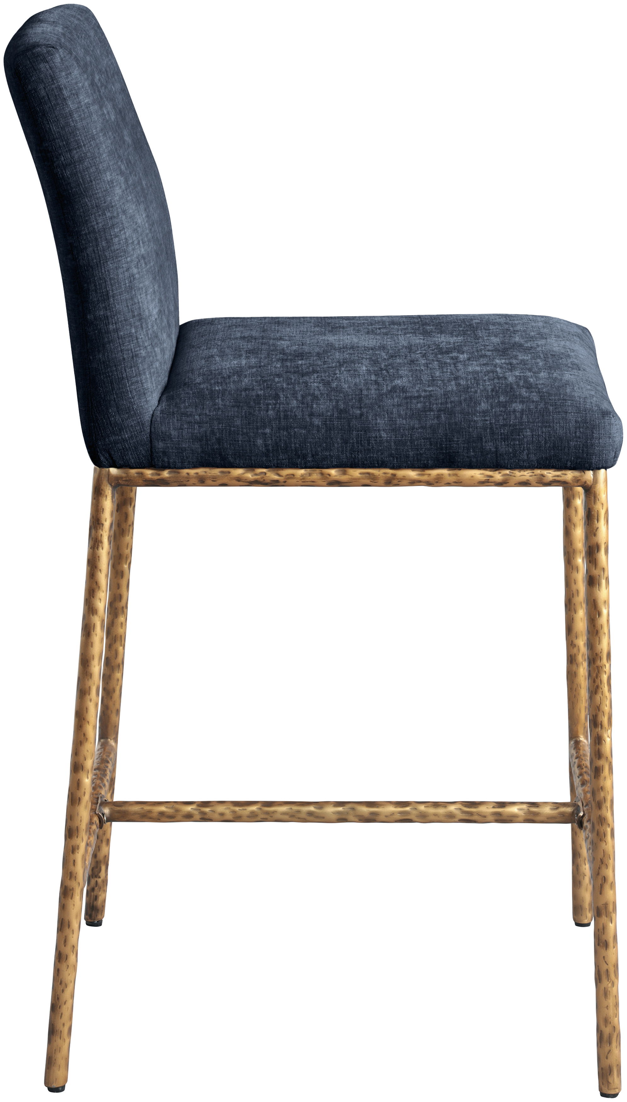 Reeves - Chenille Upholstered Counter Stool (Set of 2) - Navy
