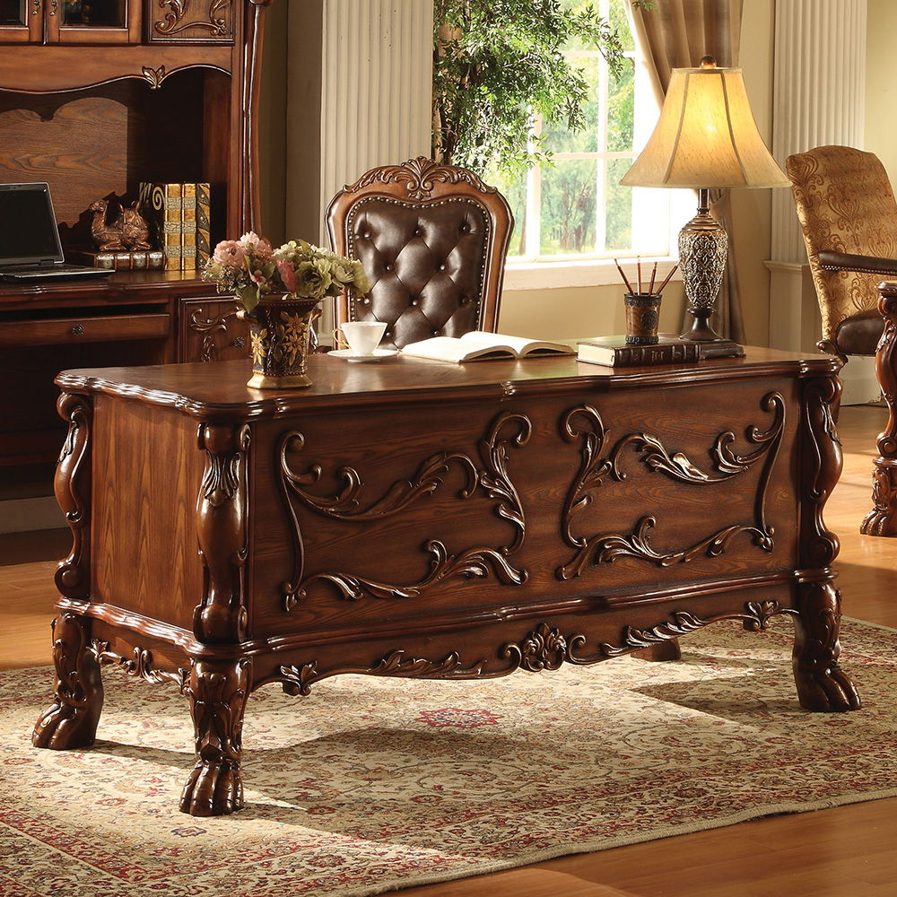 Dresden - Executive Writing Desk - Cherry Oak, dark brown