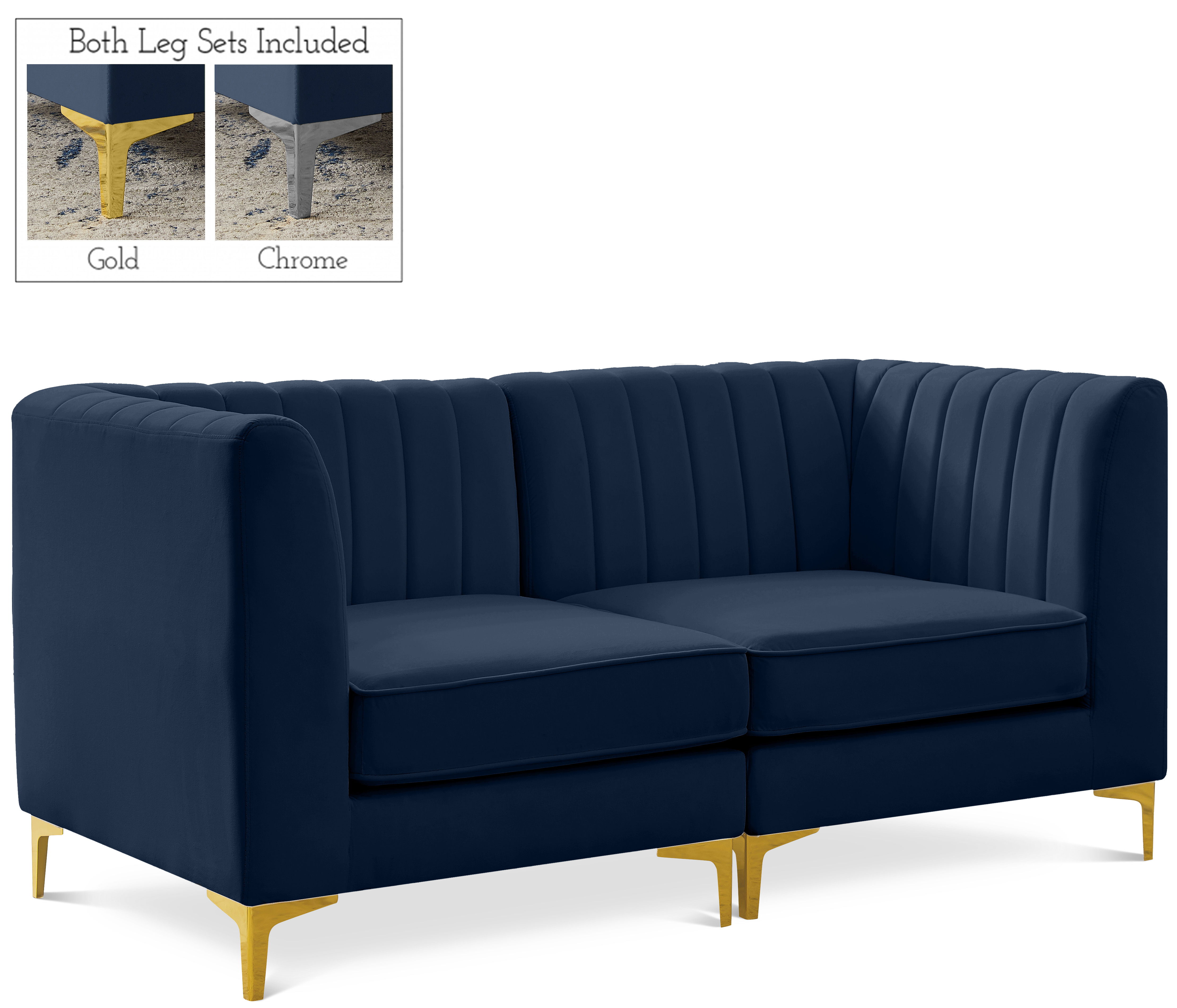 Alina - 2 Piece Modular Sectional - Navy