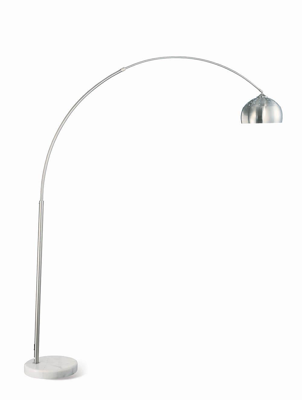 Arched Floor Lamp Brushed Steel and Chrome