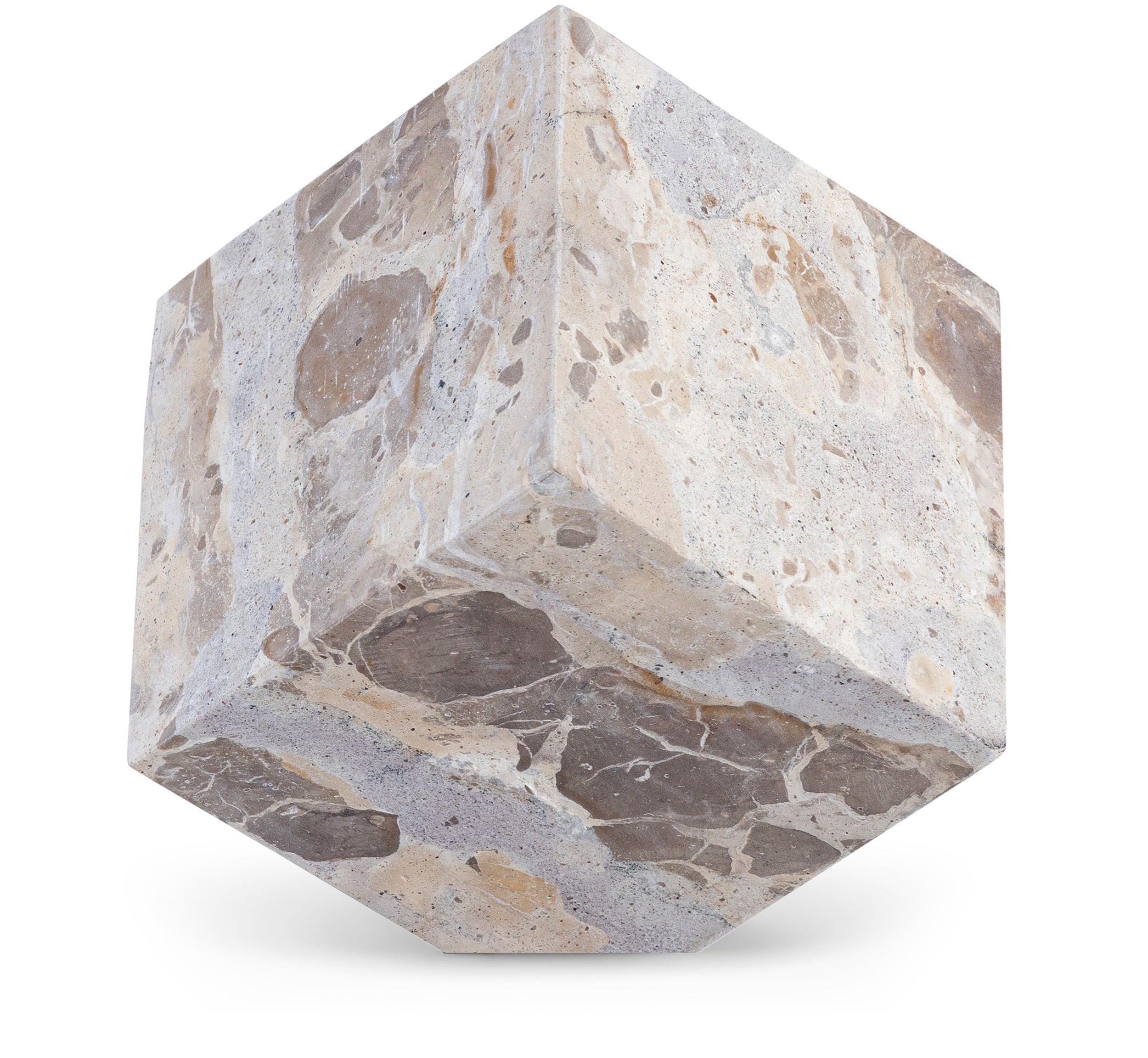 Block - Marble Decorative Cube - Beige