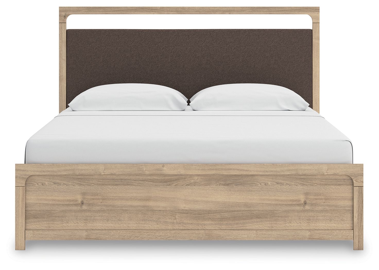 Ashley Furniture Kinlanni - King Upholstered Platform Bed - Tan - Image 4