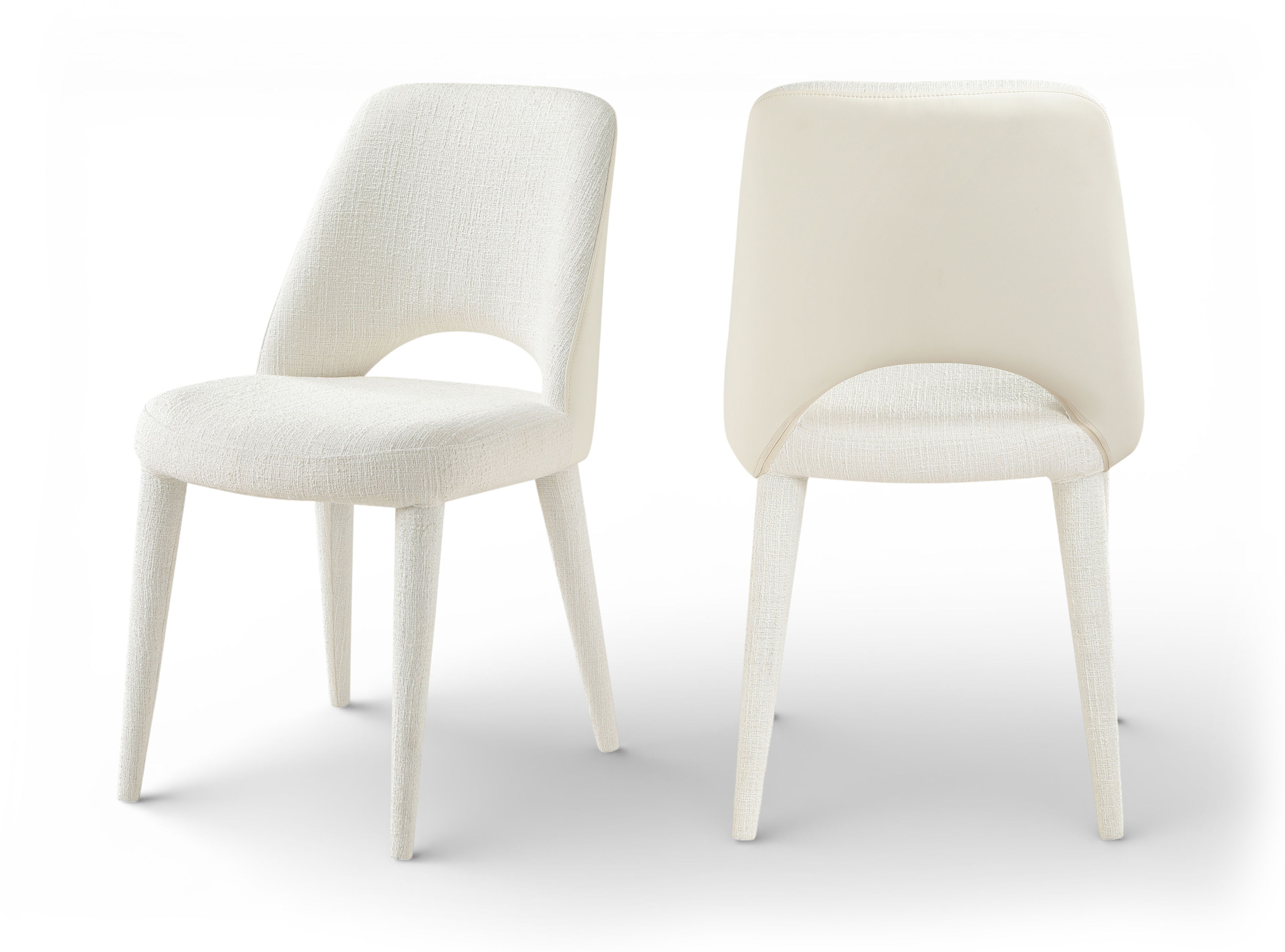 Cici - Fabric Upholstered Dining Chair (Set of 2) - Cream
