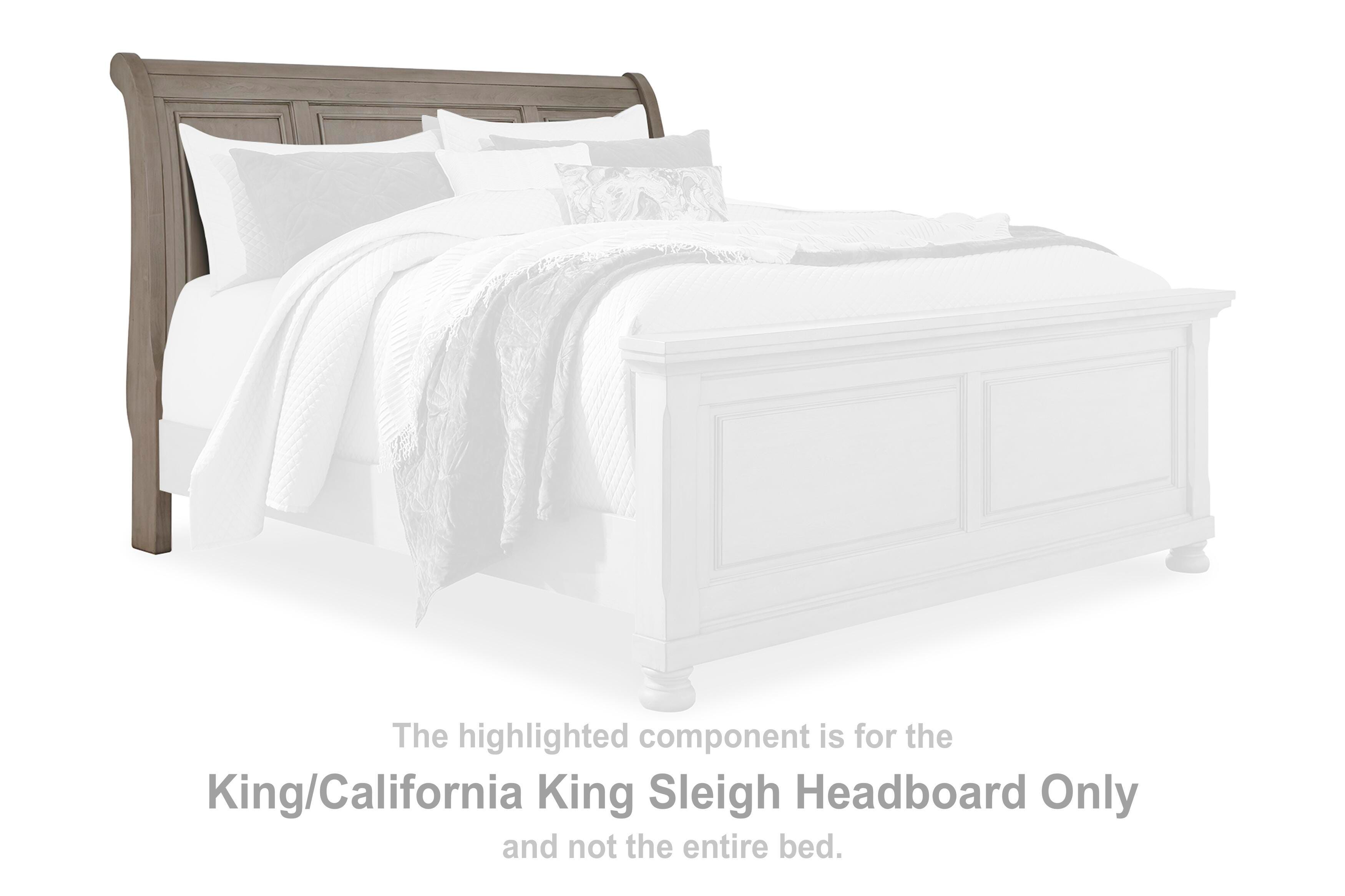 Lettner – King/Cal King Sleigh Headboard – Light Gray
