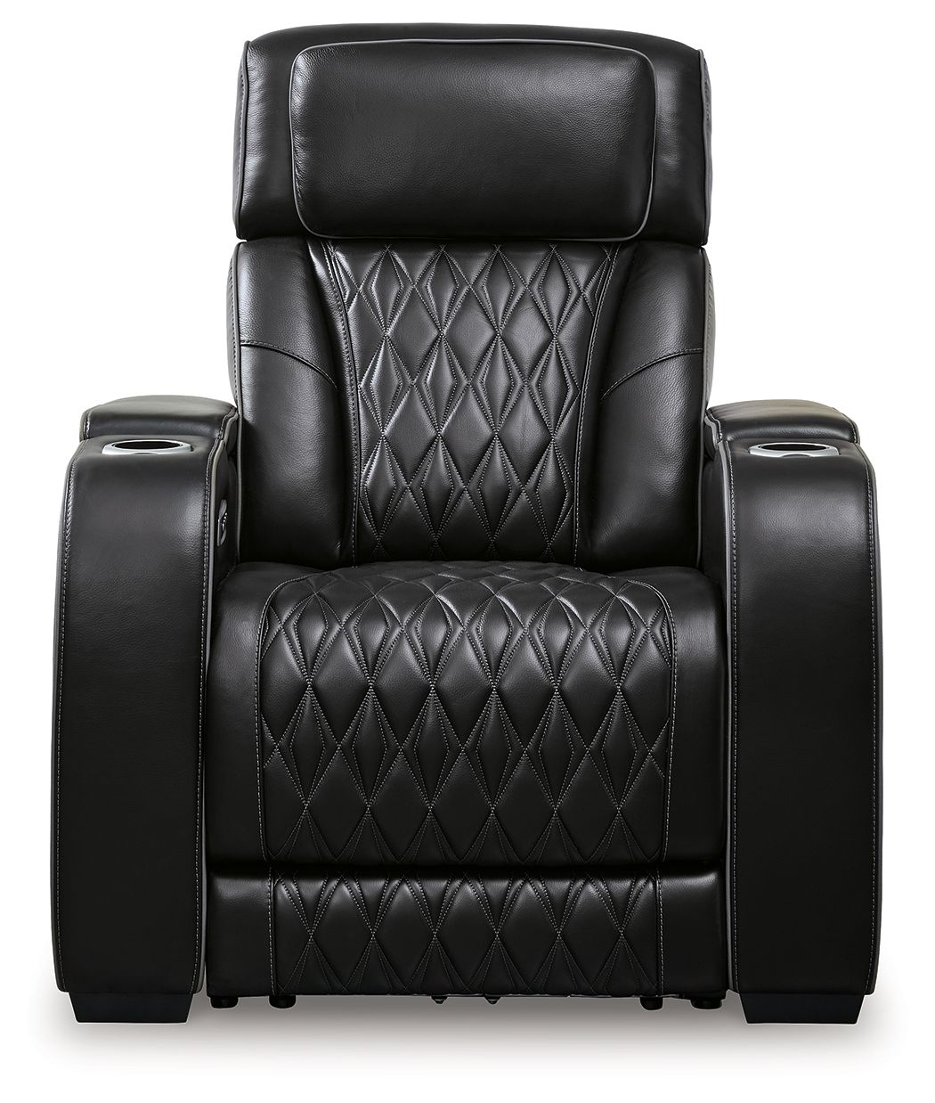 Ashley Furniture Boyington - Power Recliner/ Adj Headrest - Black - Image 4
