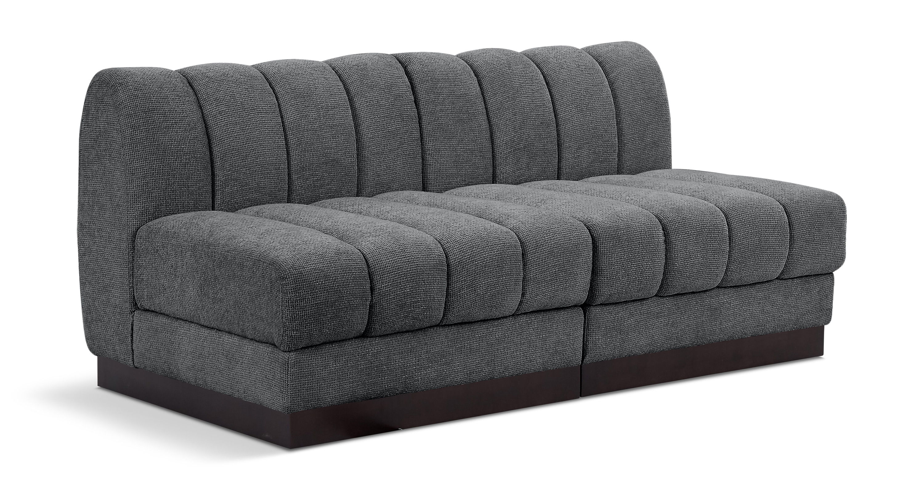 Quinn - 2 Seat Modular Armless Sofa - Gray