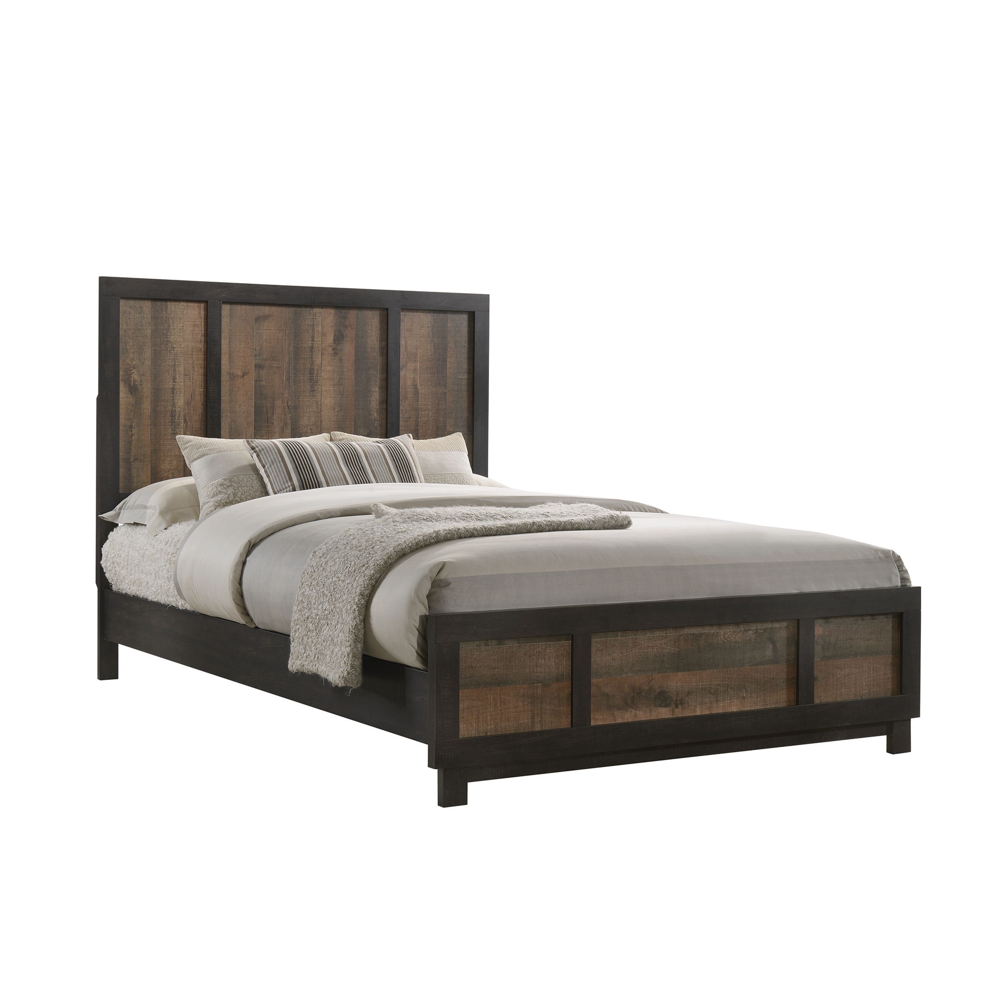 Harlington - King 5 Piece Bedroom Set With 2 Nightstands, Dresser & Chest - Walnut