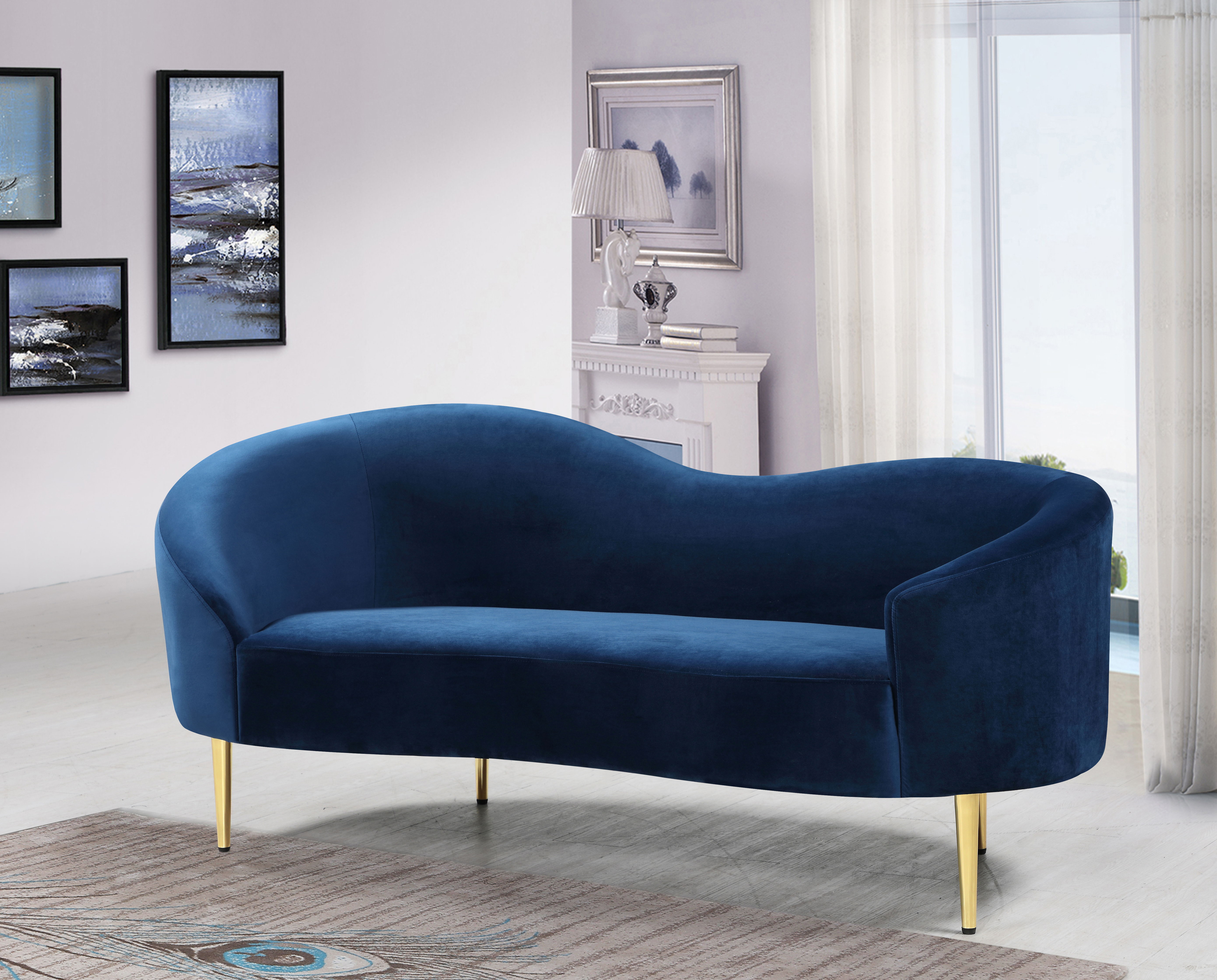 Ritz - Loveseat - Navy