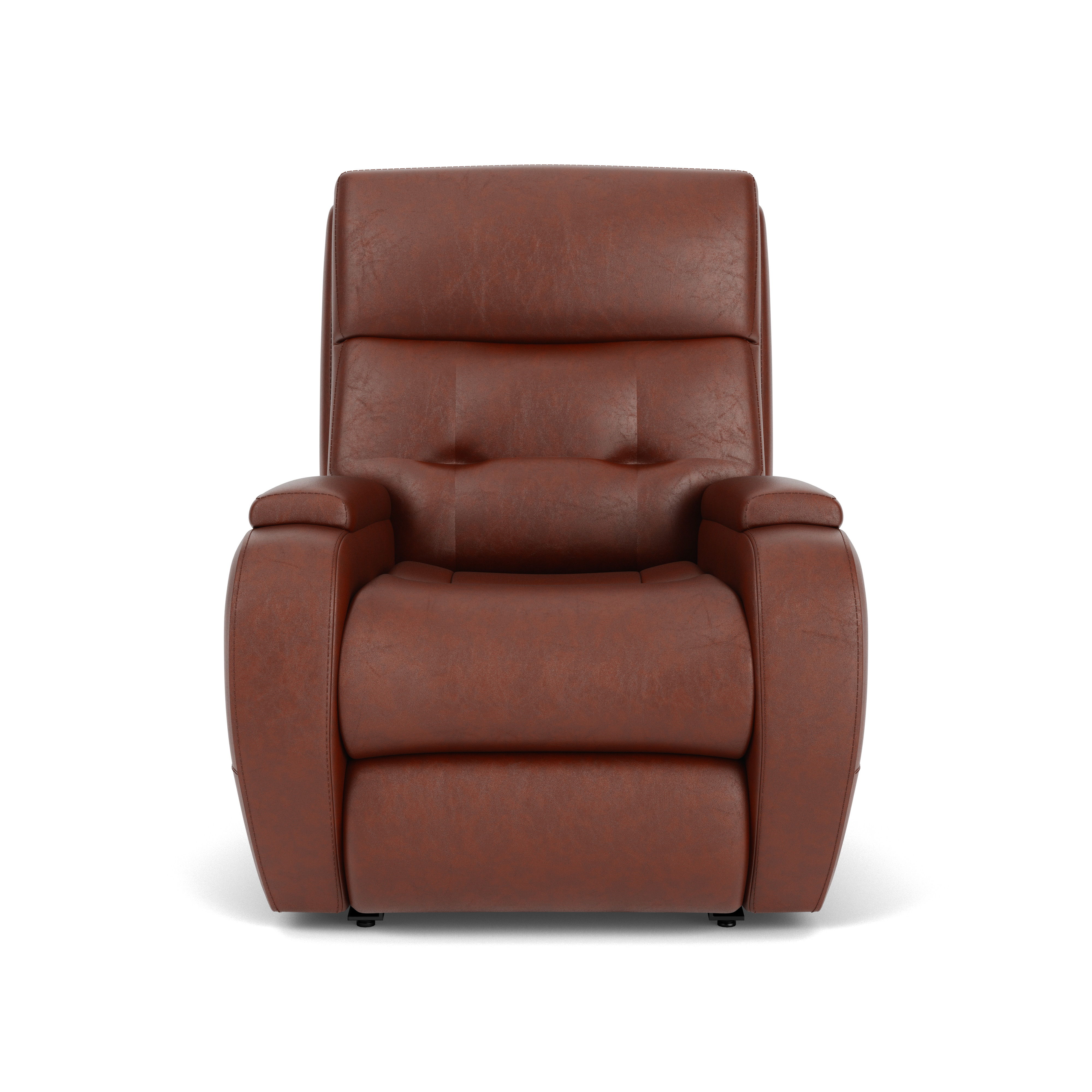 Strait - Leather Power Recliner With Power Headrest, black, view 5