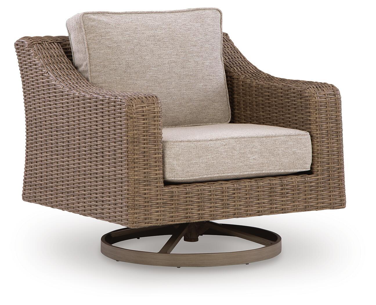 Laguna Heights – Swivel Lounge With Cushion – Beige