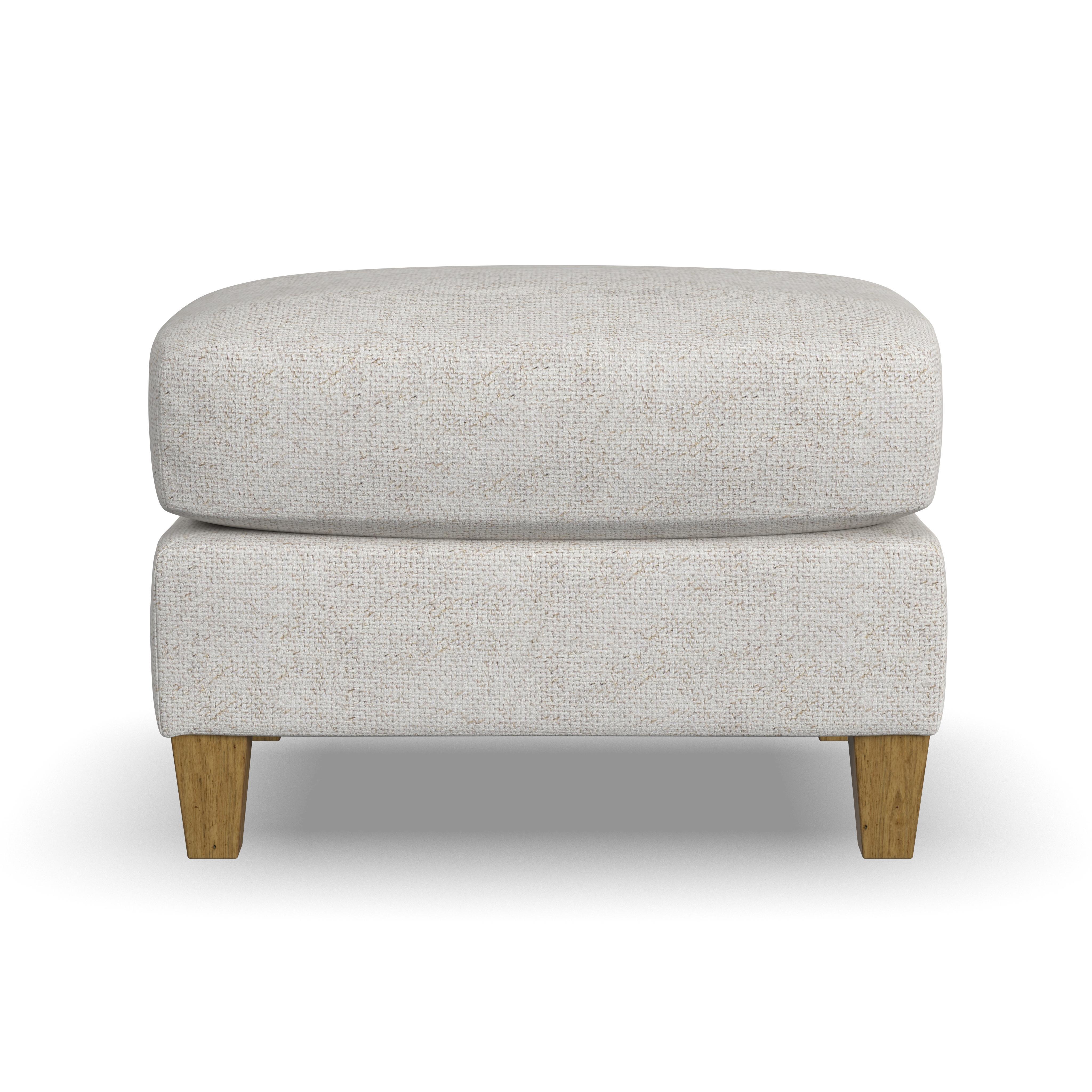 Veda - Fabric Ottoman, white, view 6