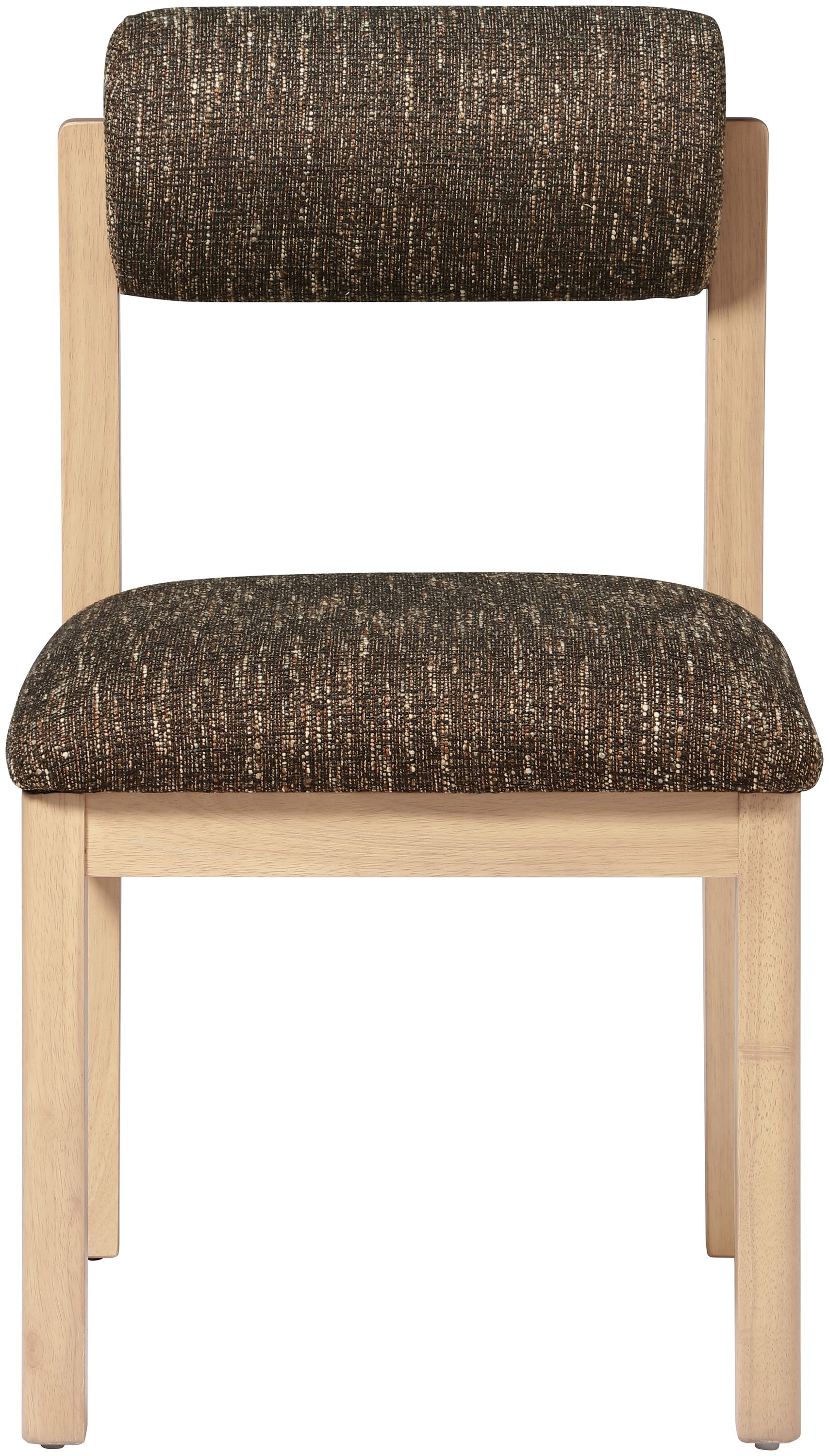 Roundhill - Linen Textured Fabric Upholstered Dining Chair (Set of 2) - Brown