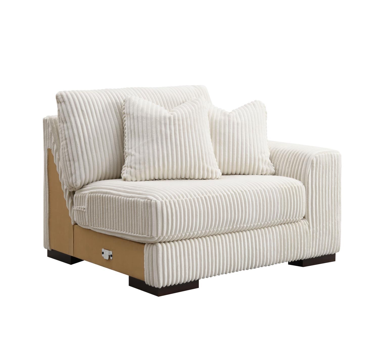 U244 - Right Chair With USB-C Charger - Ivory