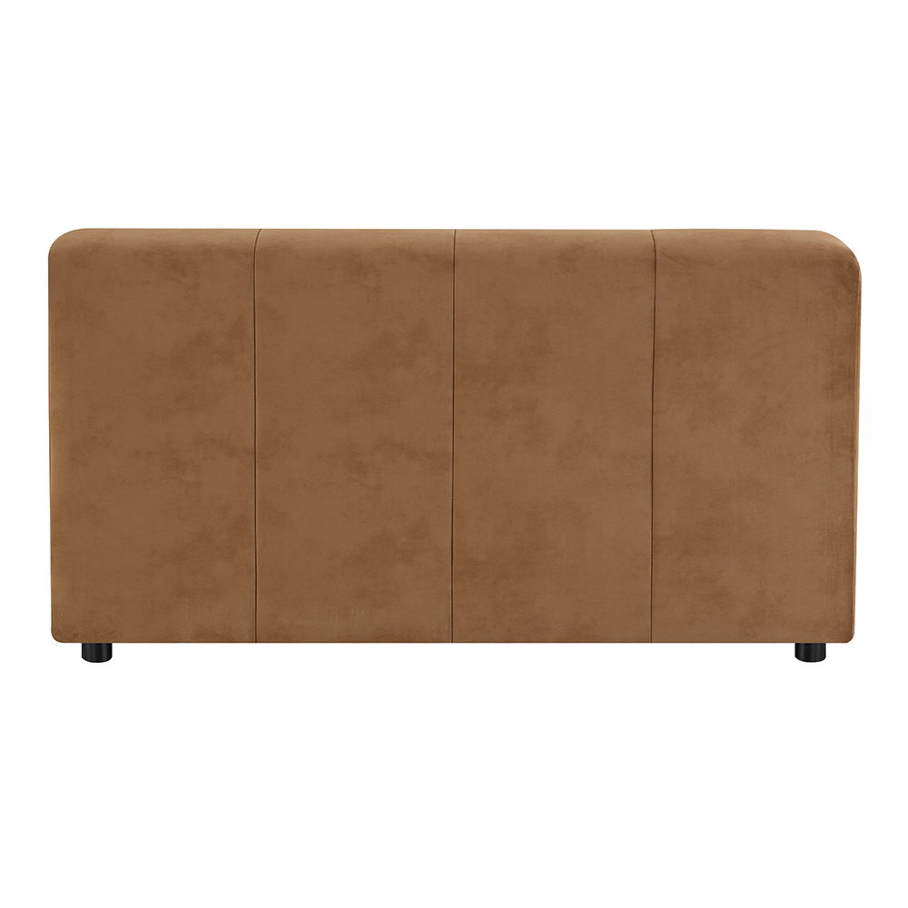 Zoey - Modular - Armless Chair - Chocolate Suede, dark brown, view 4