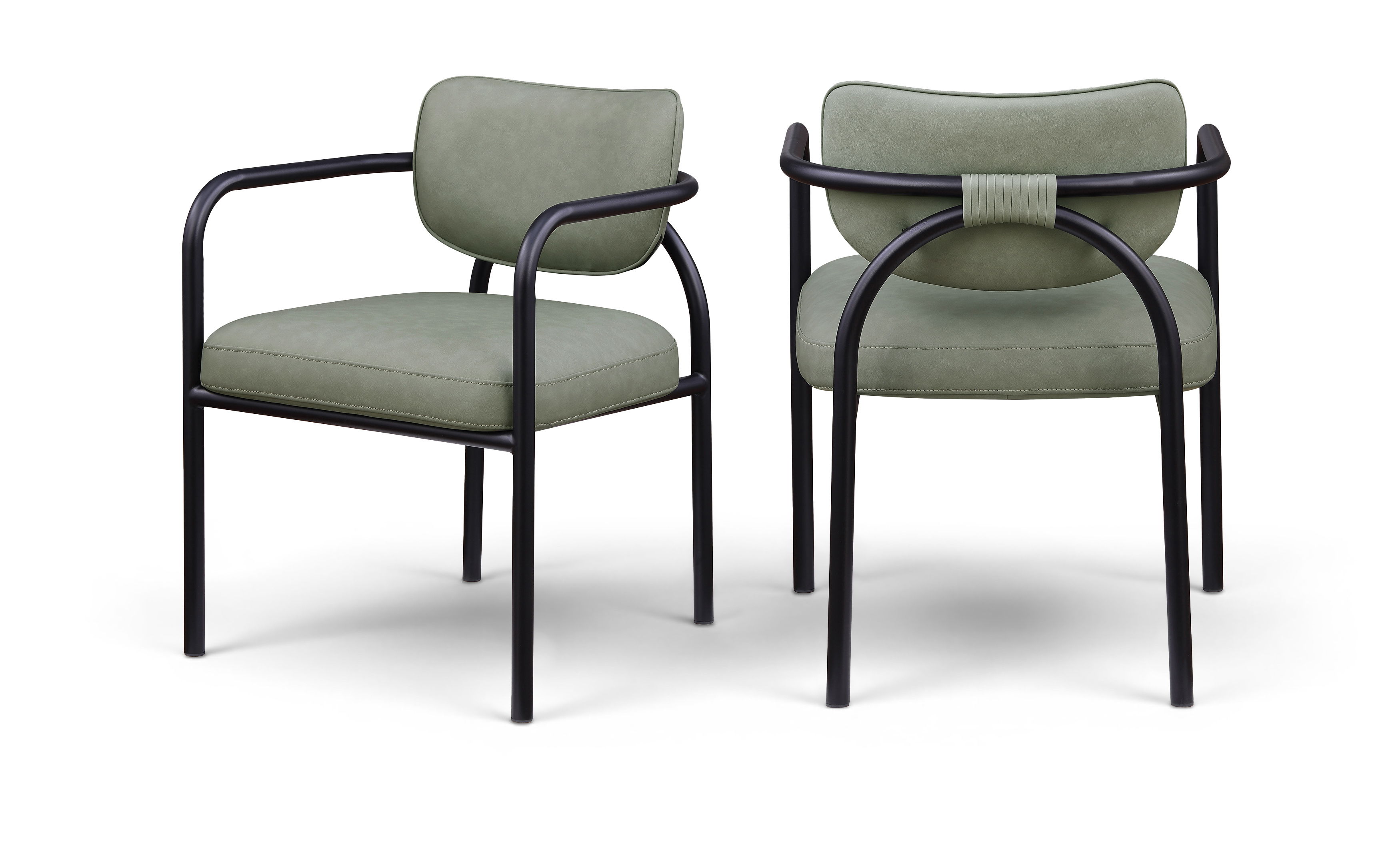 Serava - Vegan Leather Upholstered Dining Chair (Set of 2) - Green