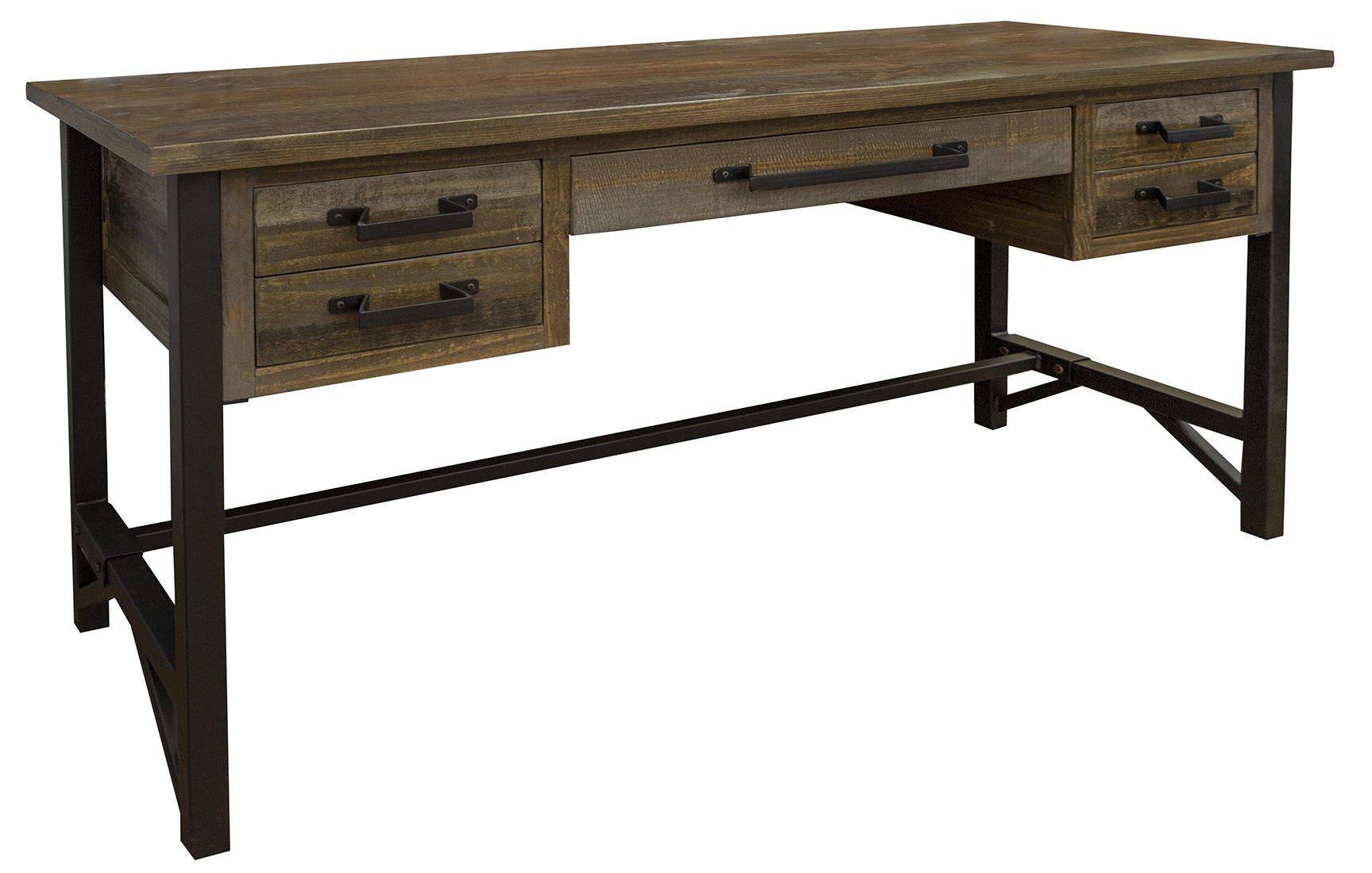 International Furniture Direct Loft Brown - Desk - Two Tone Gray / Brown