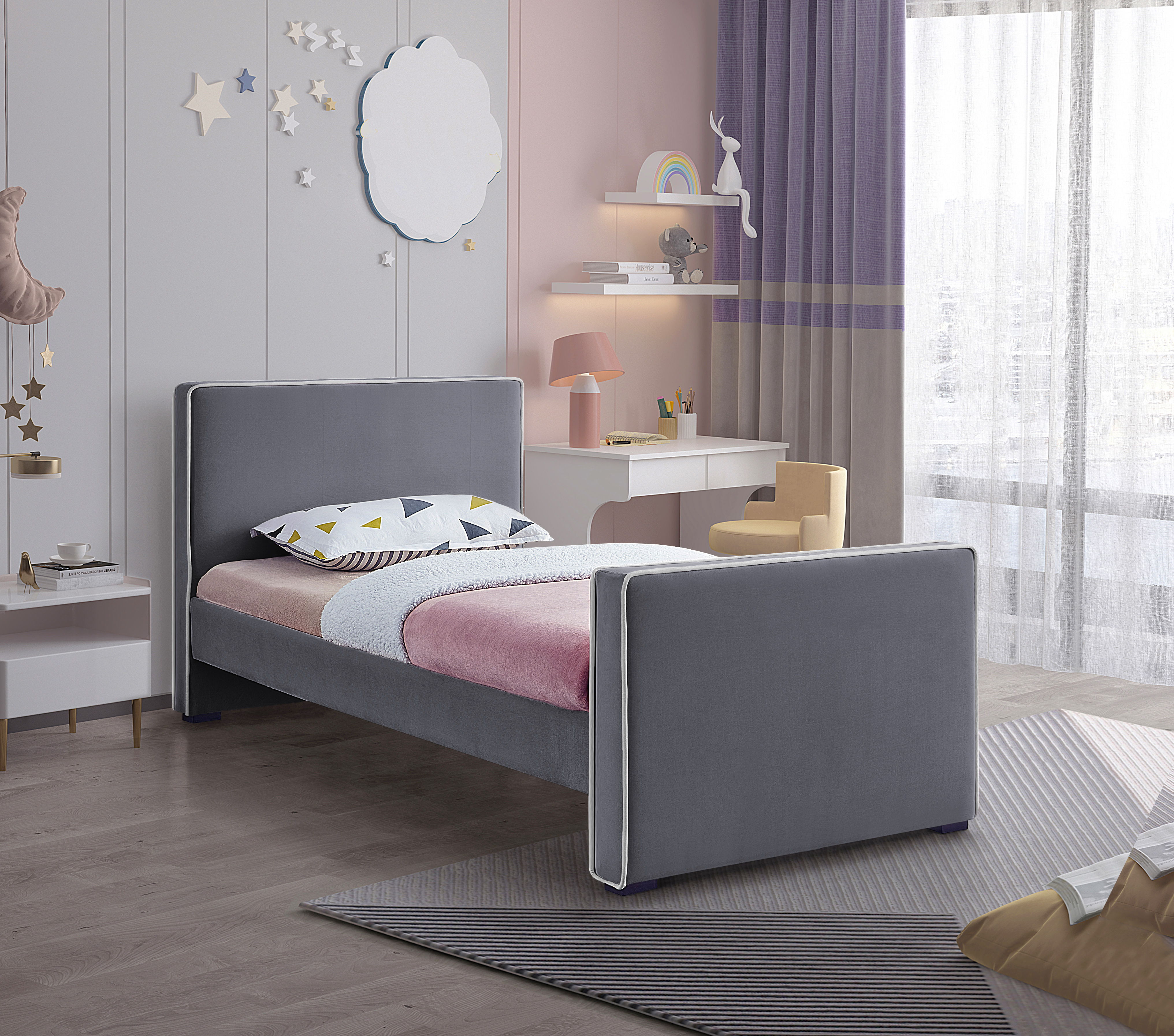 Dillard - Twin Bed - Gray