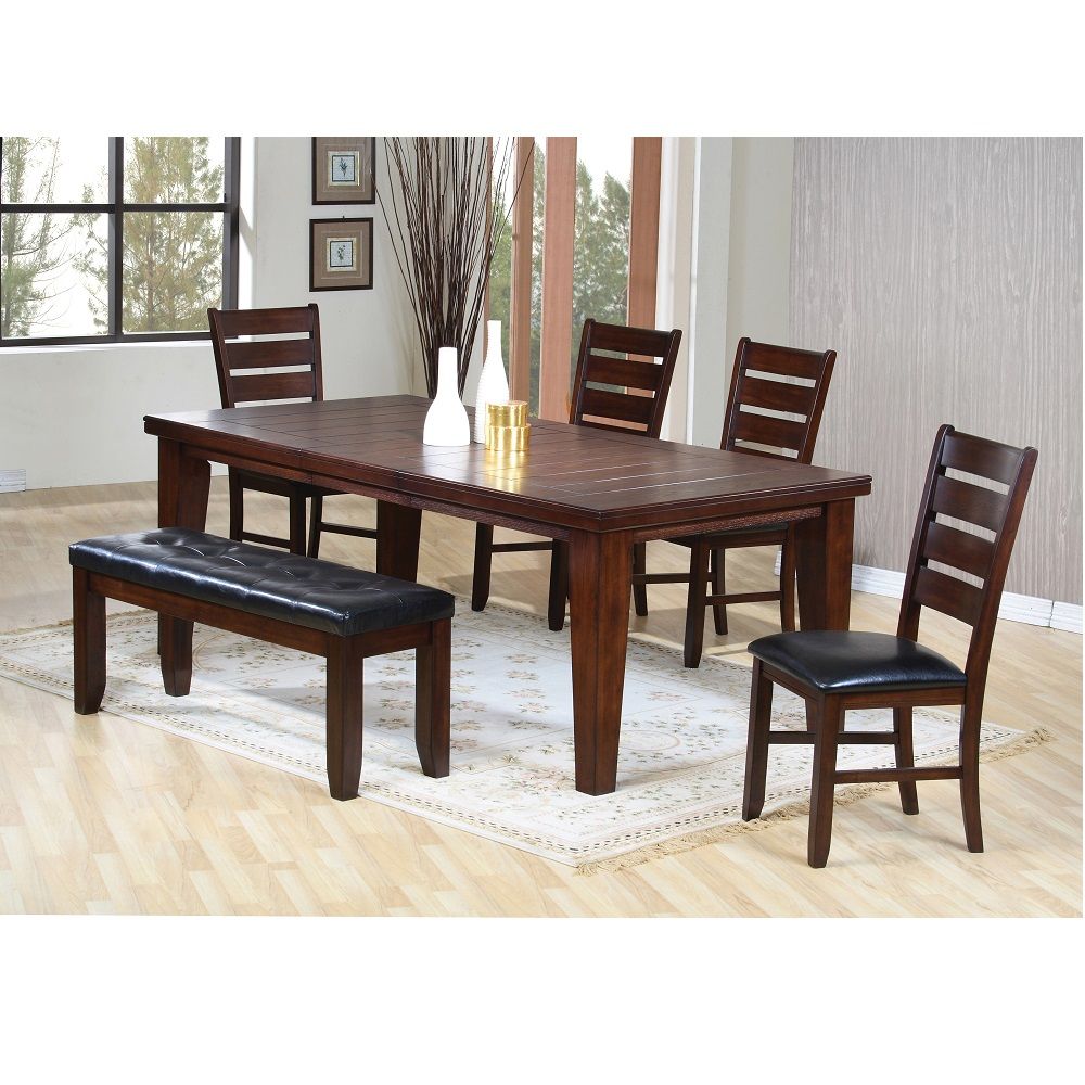 Urbana - 42" Dining Table - Cherry, dark brown, view 5