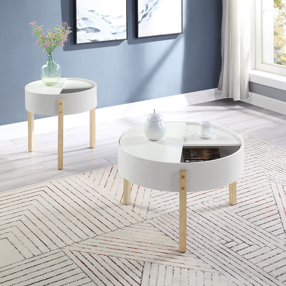 Bodfish - End Table - White & Natural, white, view 5