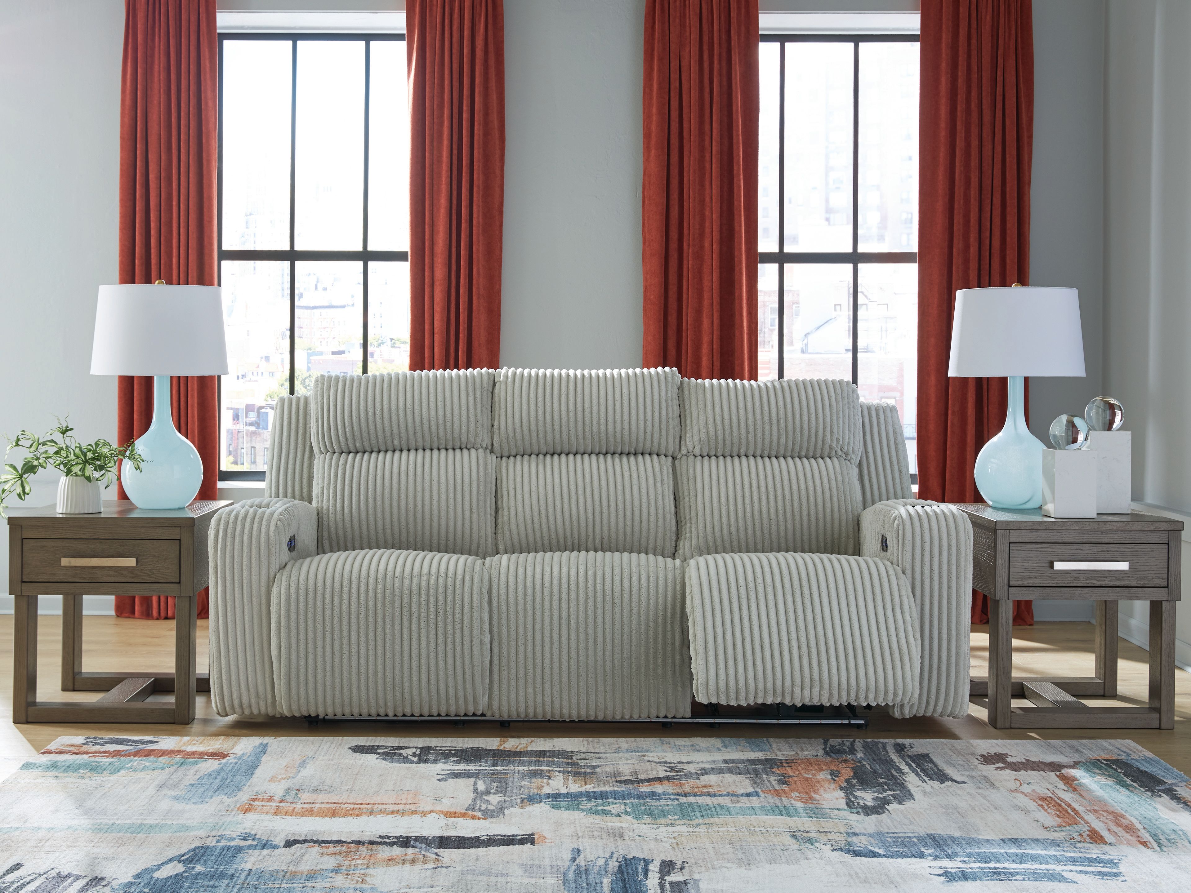 Forest Lake - Power Reclining Sofa With Adj Headrest - Alloy