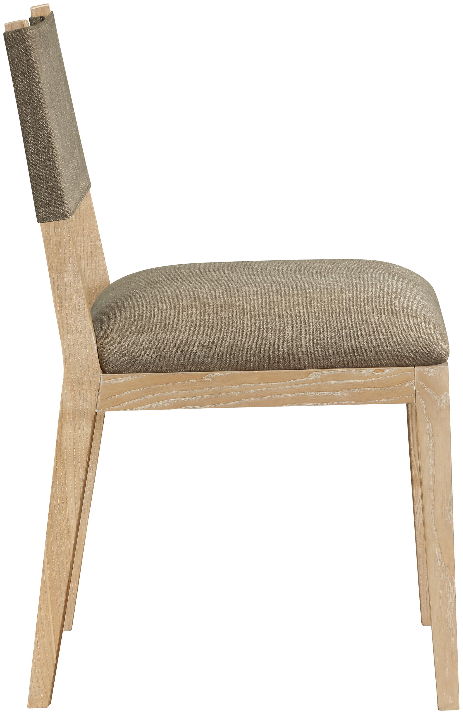 Avon - Linen Textured Performance Fabric Upholstered Dining Side Chair (Set of 2) - Brown