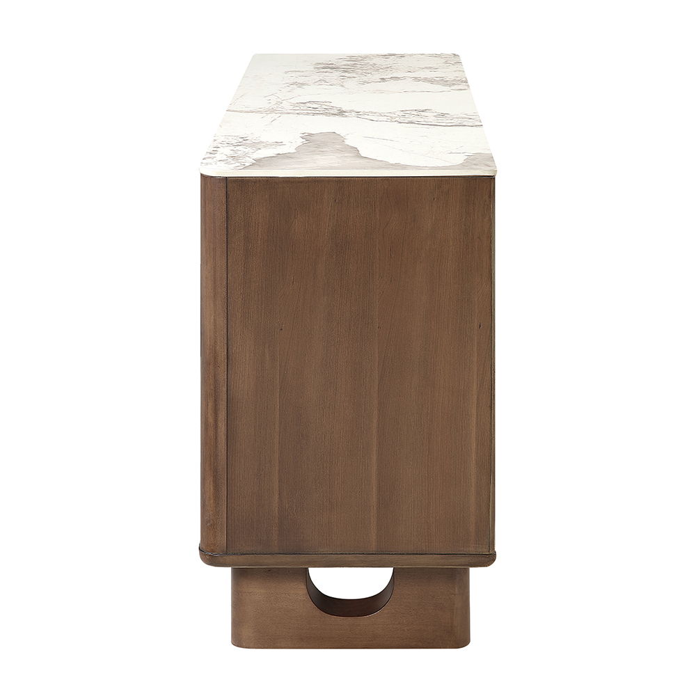 Harvey - Server With Ceramic Top - Walnut, dark brown, view 4