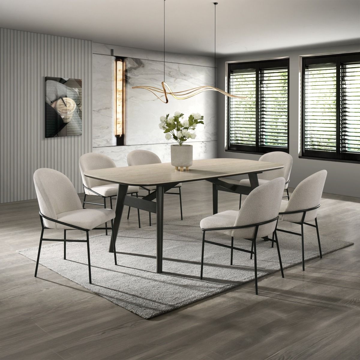 Lark - Side Chair (Set of 2) - White / Black, white