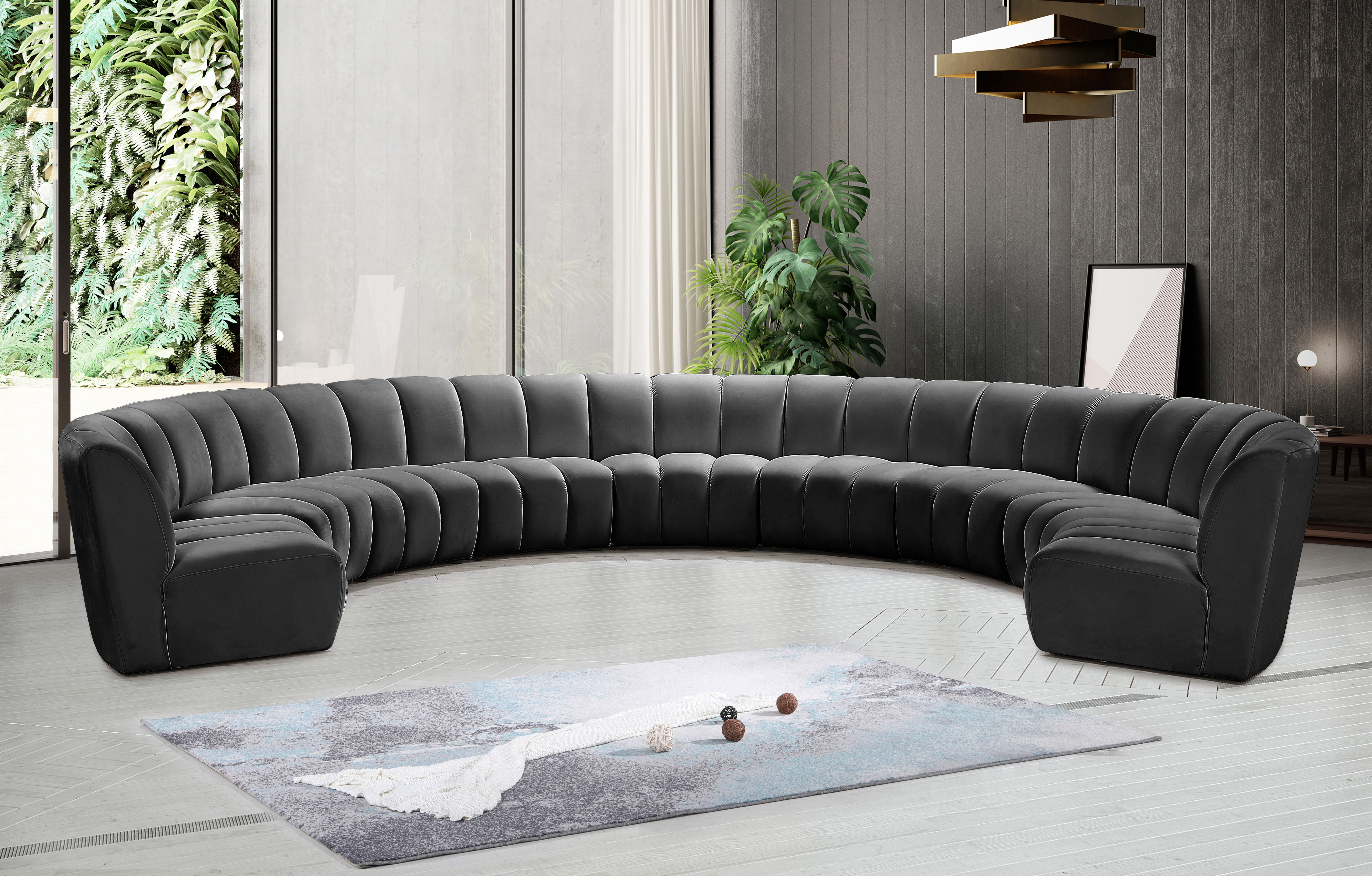 Infinity - 9 Piece Modular Sectional - Gray