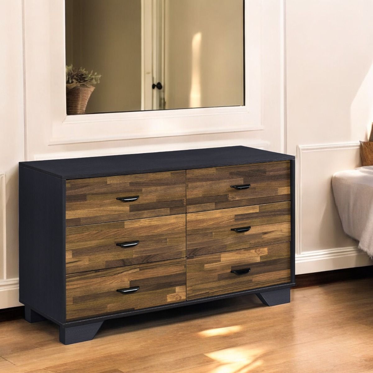 Eos - Dresser - Walnut & Black, dark brown, view 8